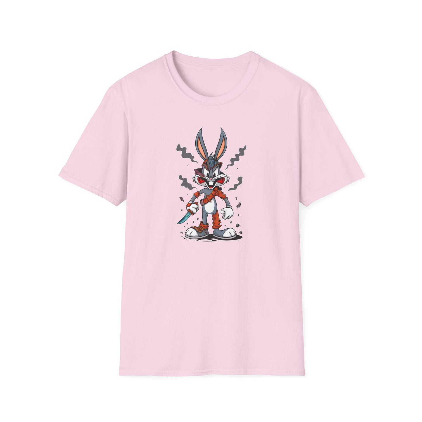 Bugs Bunny T Shirt 100 Percent Ring Spun Cotton Gildan Softstyle Unisex Cartoon Graphic Design