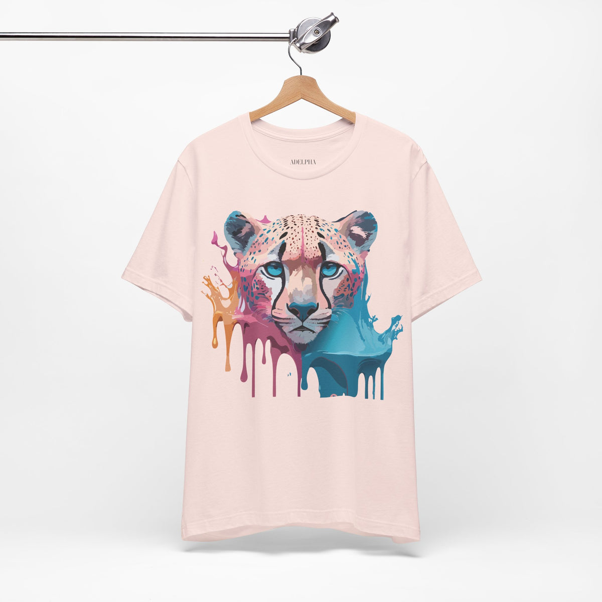 Cheetah Graphic Unisex Cotton Bella+Canvas Tee with Art Animal Design e303