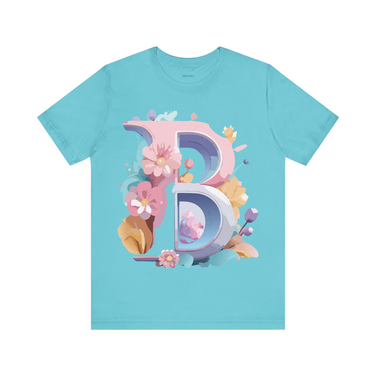 Letter B Graphic Unisex Cotton Bella+Canvas Tee with Art Letter Design