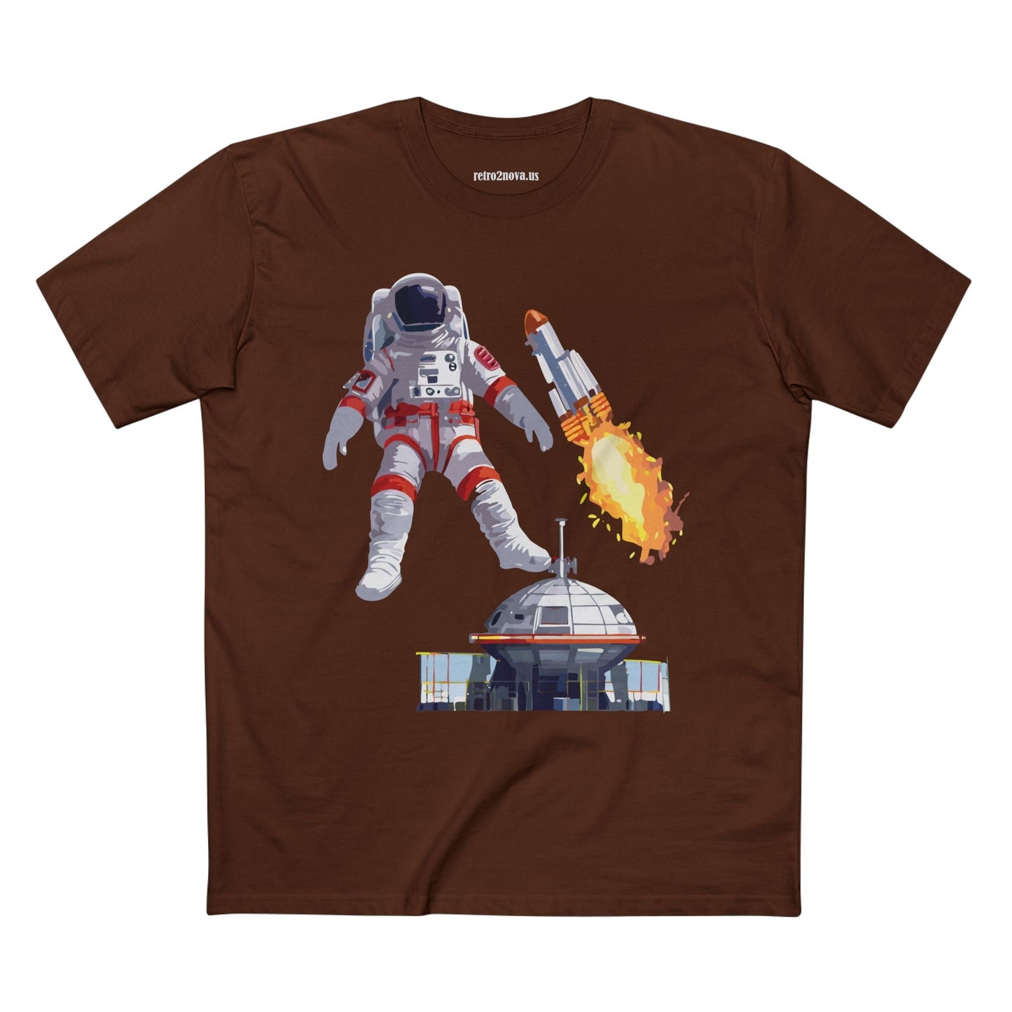 Cosmos Astronaut Shirt Unisex Premium Cotton Tee With Original Art Design Retro2Nova Collection