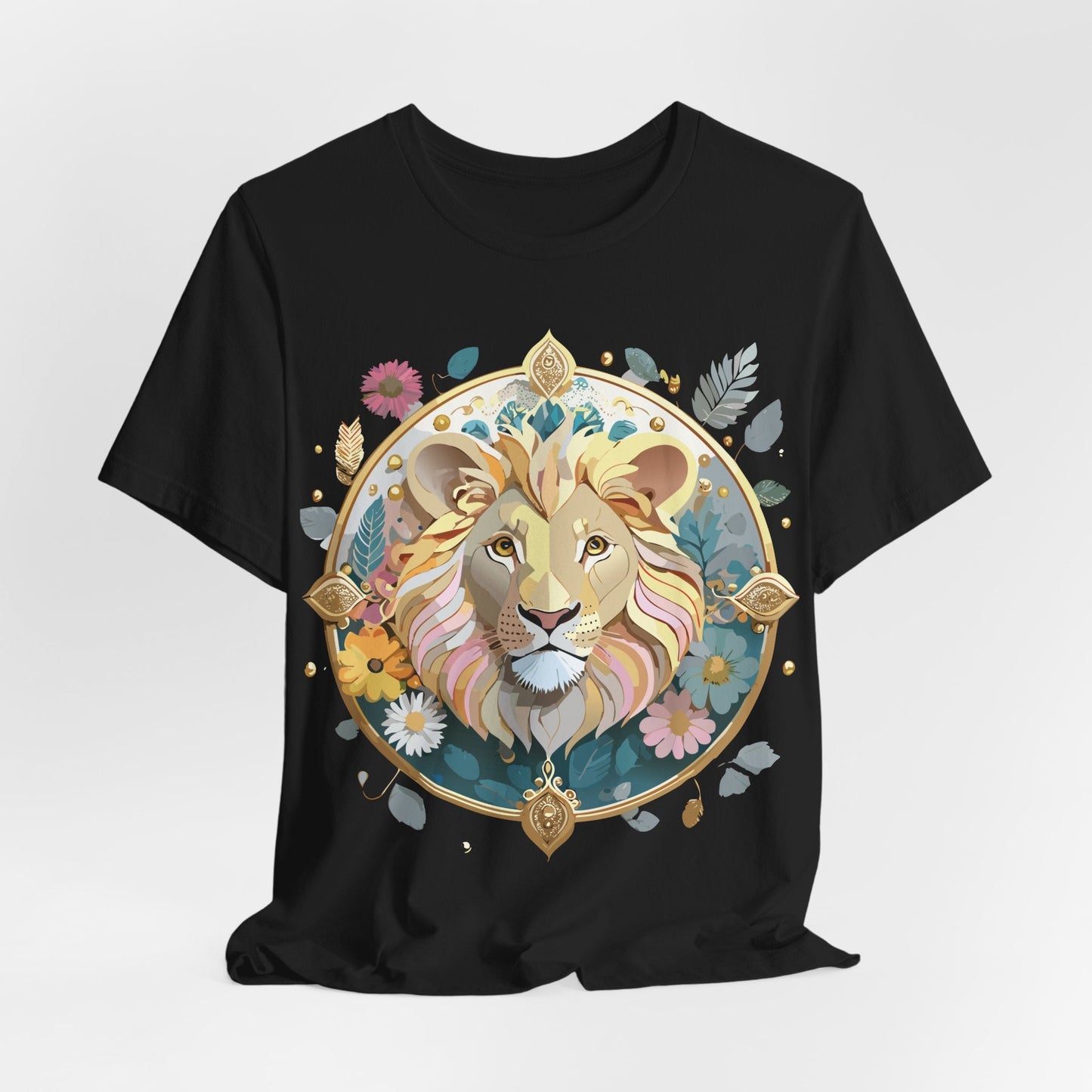 Medallion Graphic Unisex 100 Cotton Vintage Animal Medal Artwork Tee 63