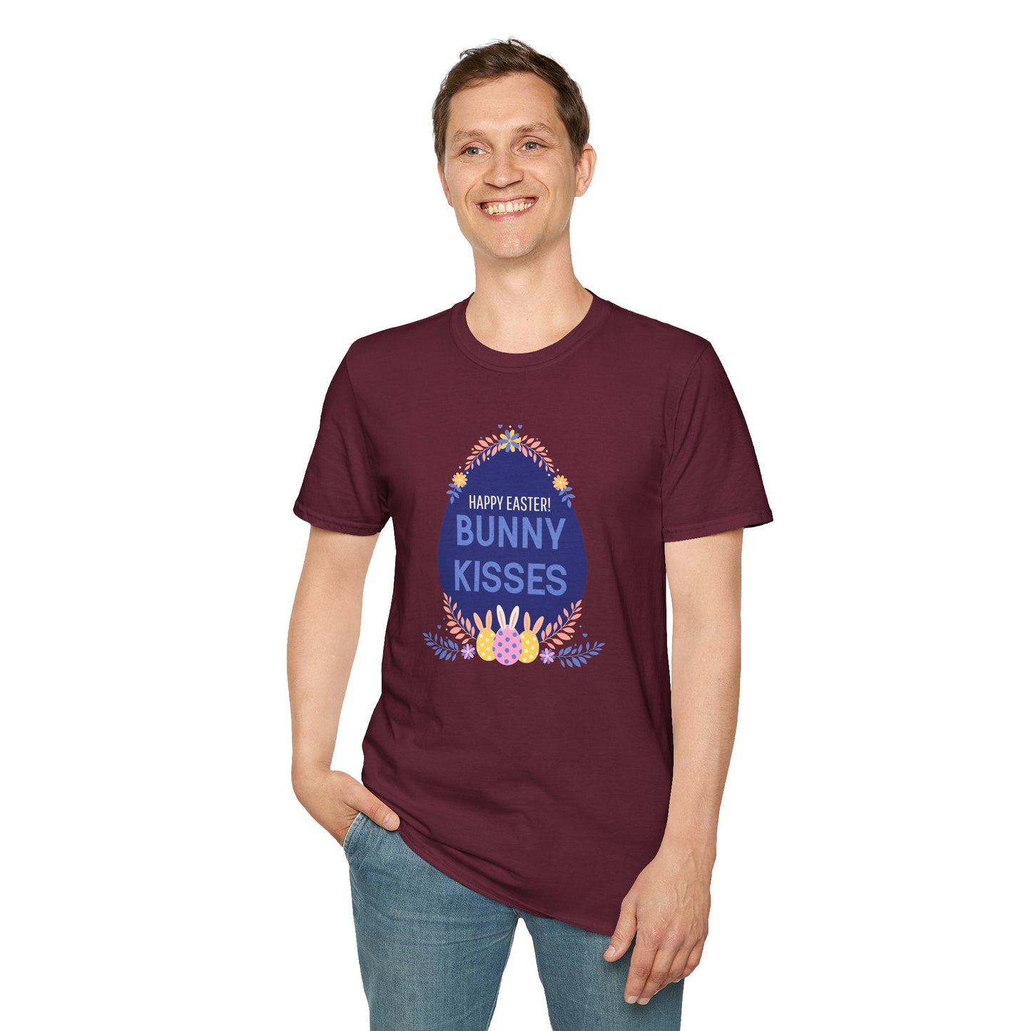 Easter Bunny Kisses T Shirt Unisex Gildan Softstyle Tee With Easter Signature Prints Design