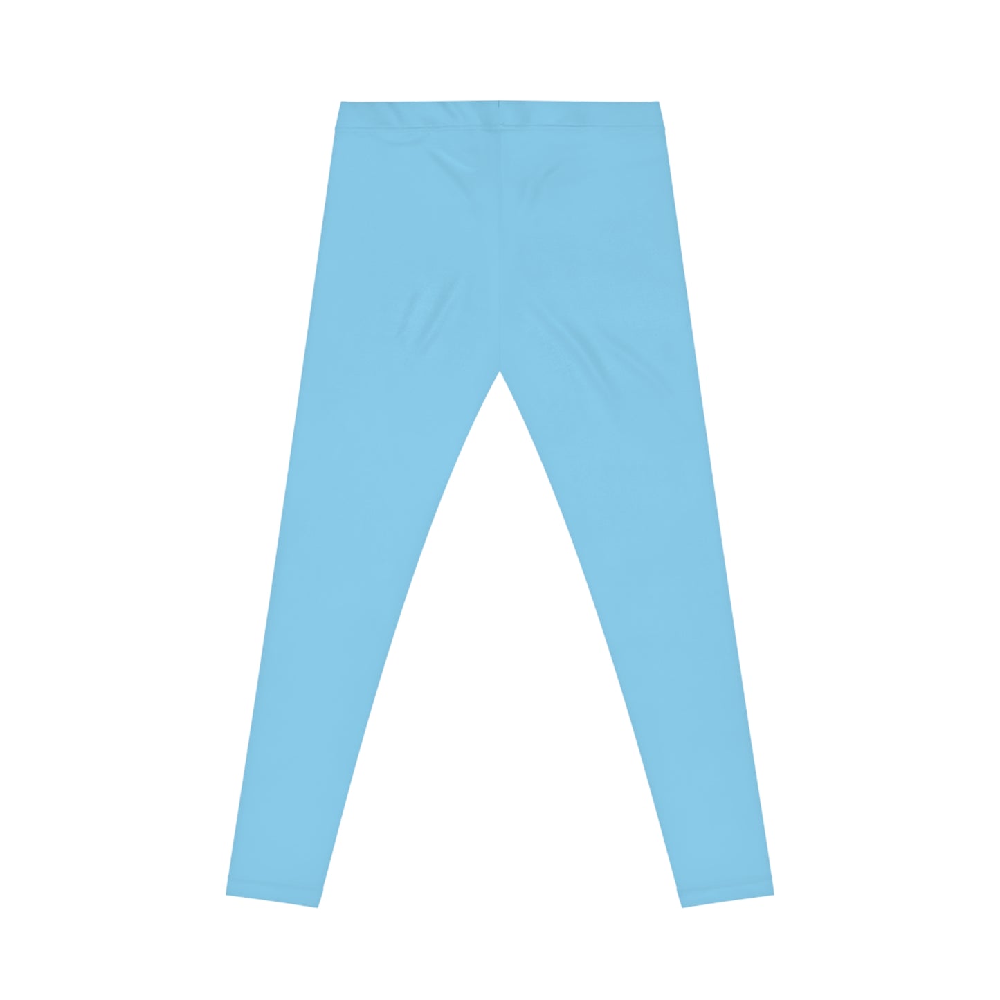 Turquoise Blue Color Women's Poly-Span Casual Leggings XS-2XL