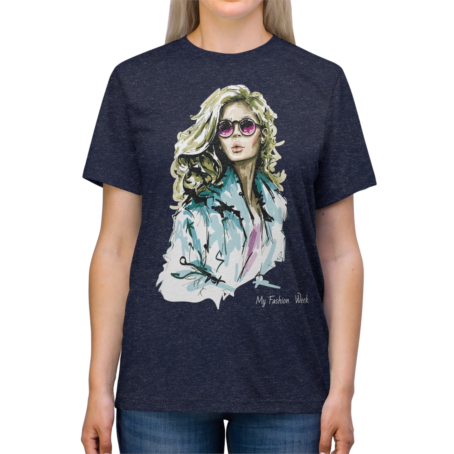 Tri-blend Tee Shirt with Art Design