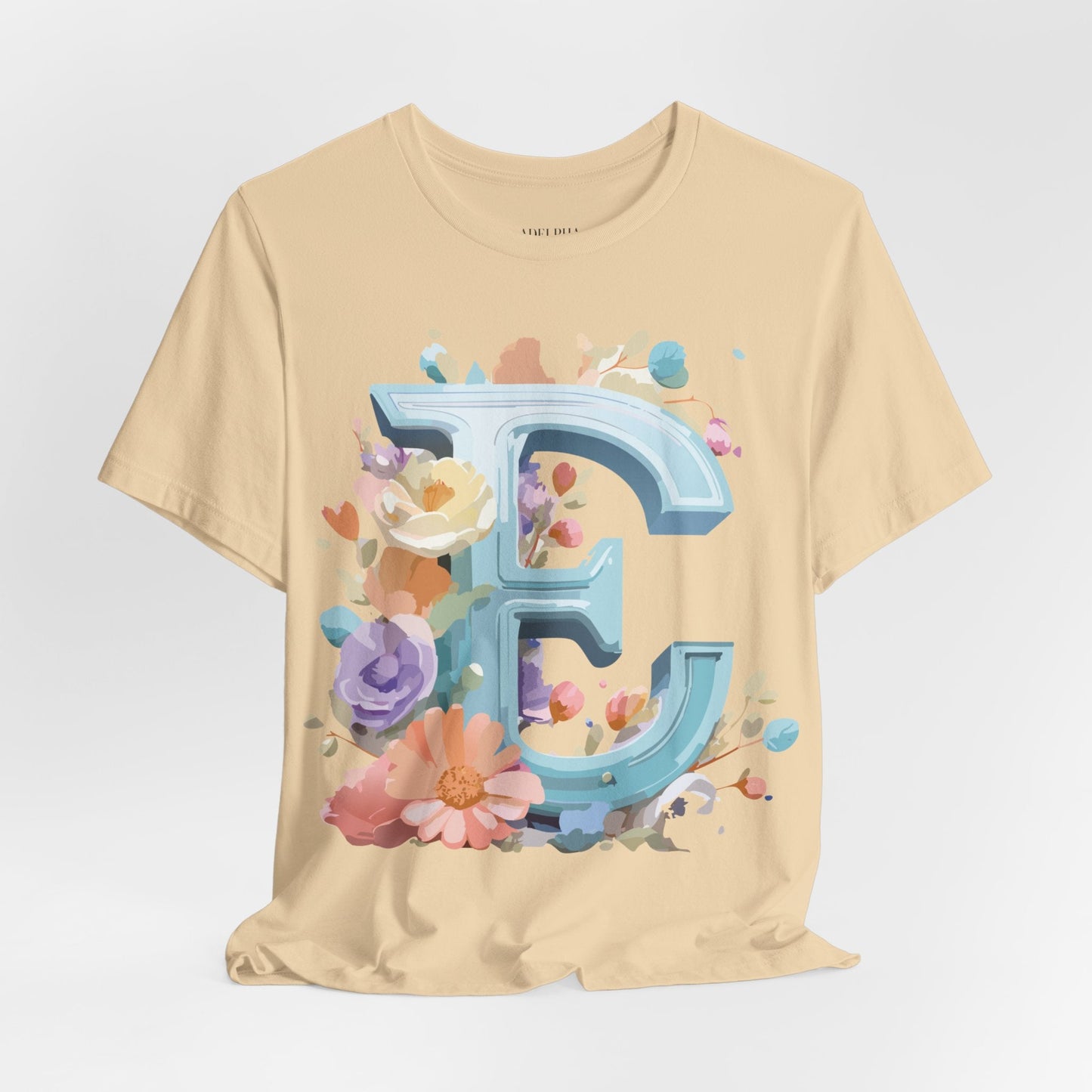 Unisex Letter E  Graphic Tee Featuring Vintage Inspired Artwork Collection