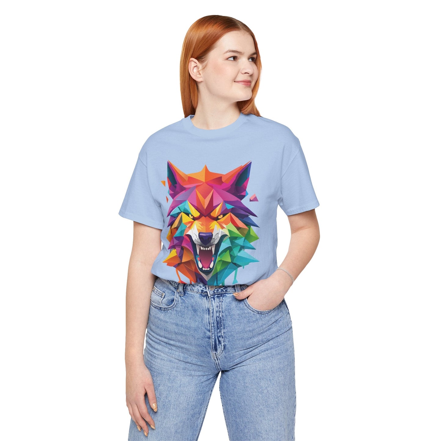 Unisex Animal Shirt With Art Design And Wild Animals Print Tee Short Sleeve Premium