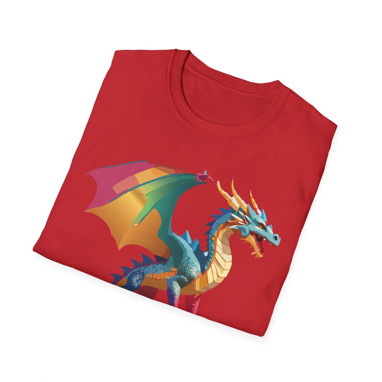 Dragon Graphic Unisex Cotton Softstyle Art Design Tee With Animals 17