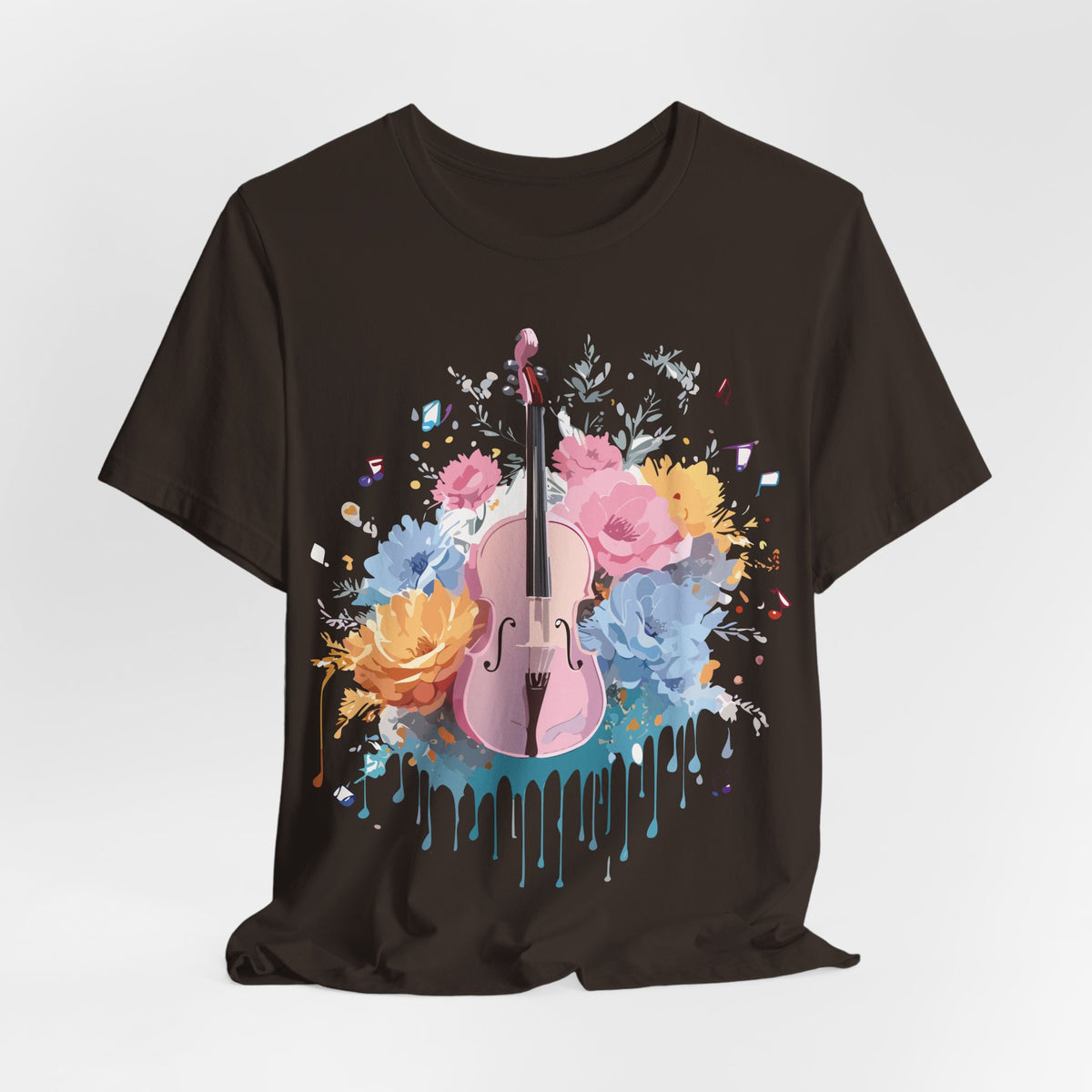 Music Graphic Unisex Cotton Bella+Canvas Tee with Art Design n180