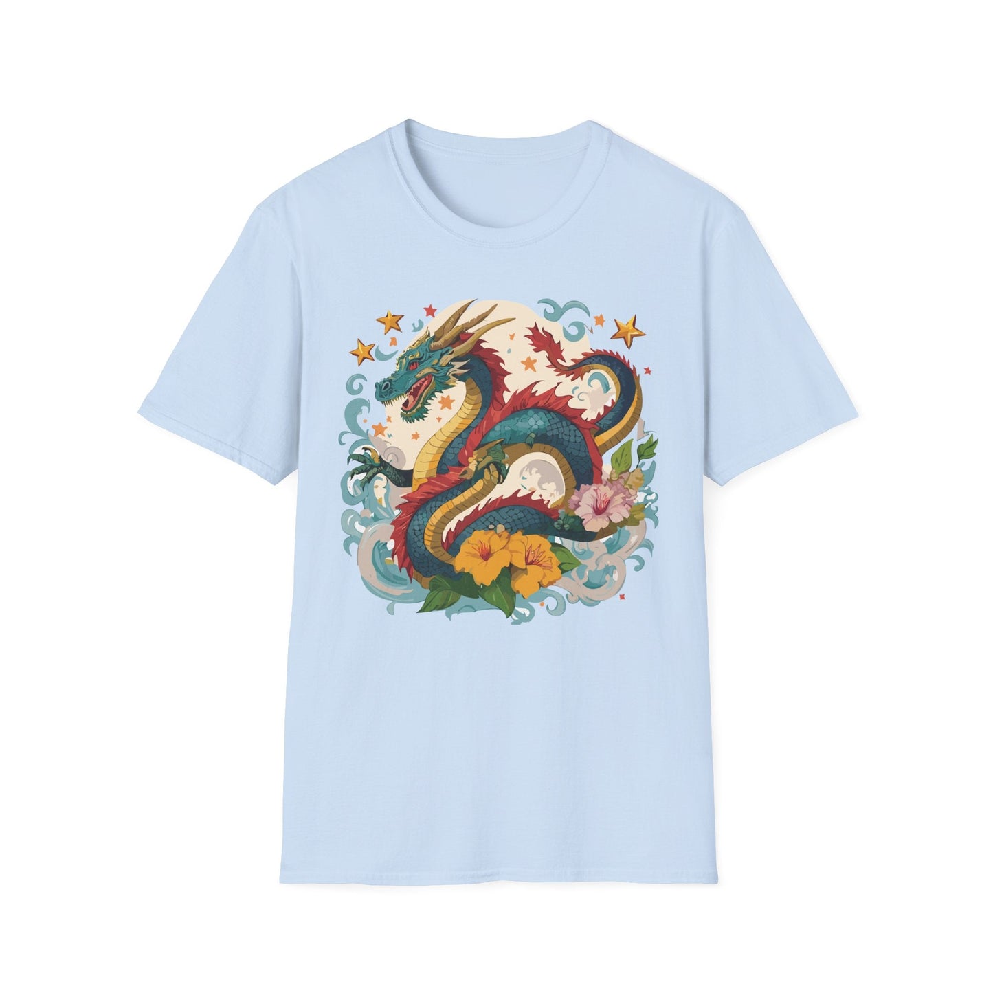 Dragon Graphic Unisex 100 Cotton Tee with Animal Artwork Design 21