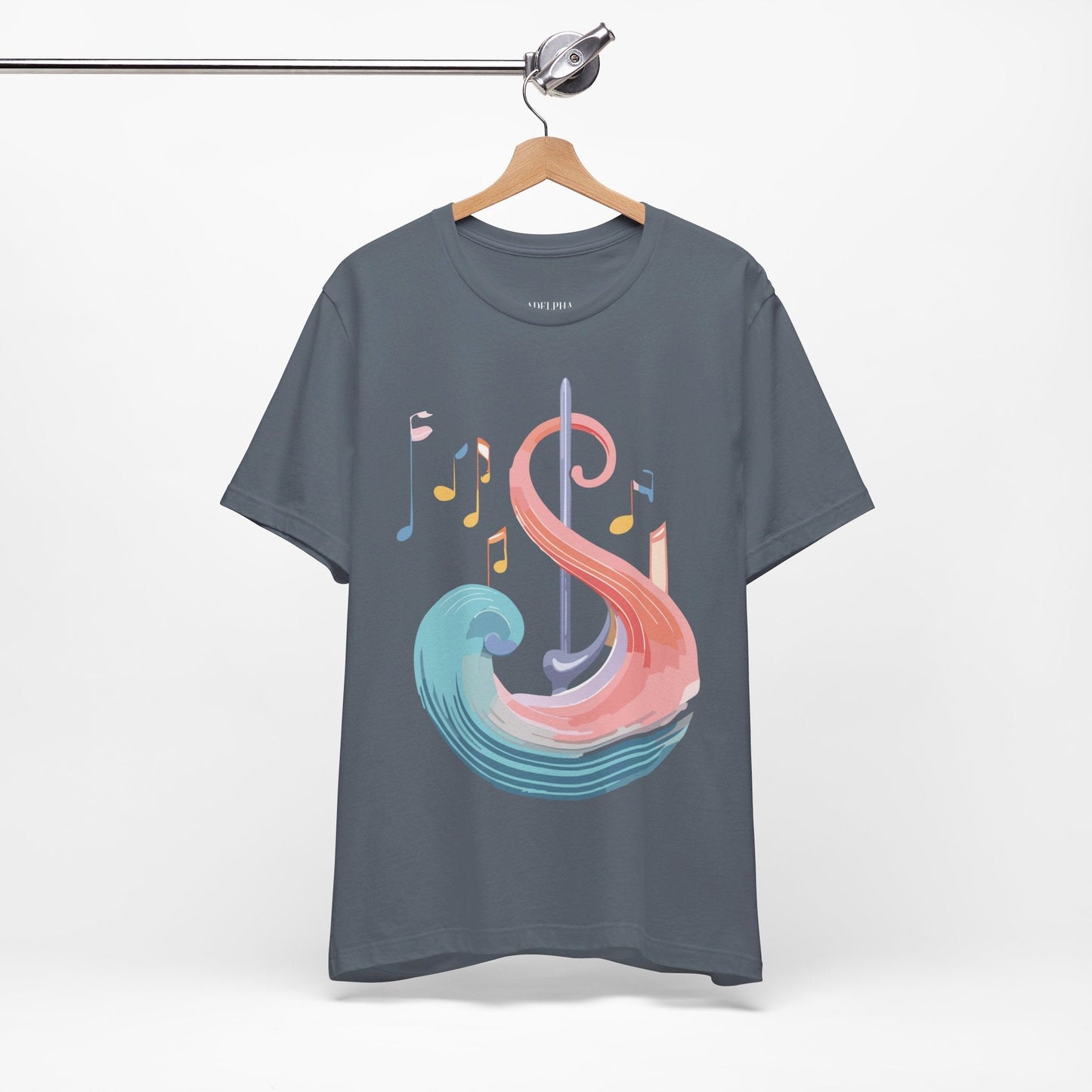 Music T Shirt Graphic Tee Unisex Short Sleeve Adelpha Vintage Inspired Artwork Art Design