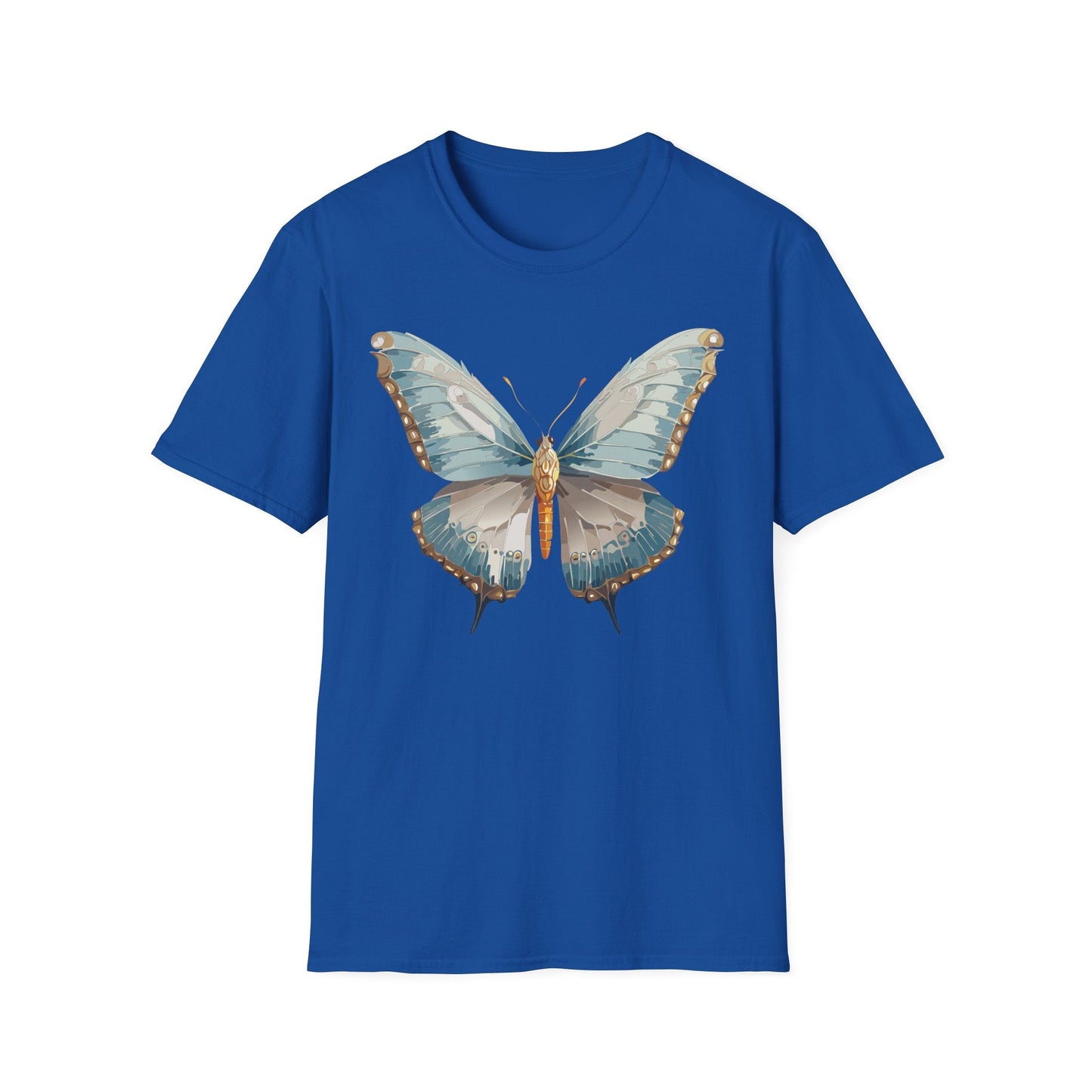 Butterfly Emblem Shirt Unisex T Shirt Gildan Softstyle 64000 Monarch Print Cotton Tee Everyday