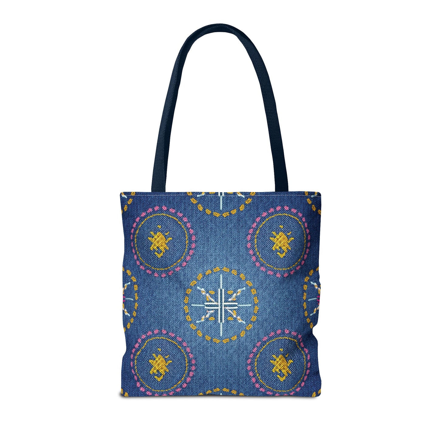 Diwali Graphic Denim Fabric Imitation Print Unisex Canvas Bag Poly Spun 3 Sizes Tote Bag 205-3