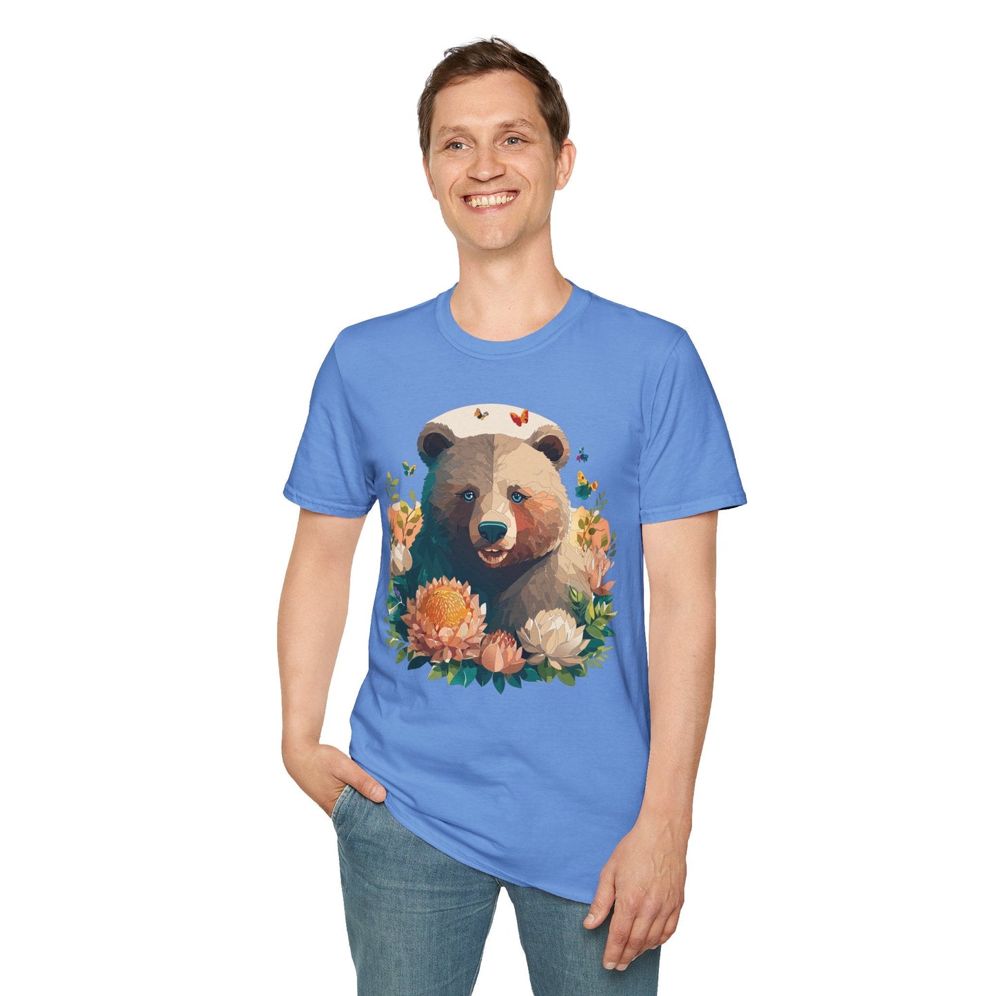 Bear T Shirt Unisex Teddy Bear Shirt Softstyle 100 Percent Ring Spun Cotton Tee Essentials