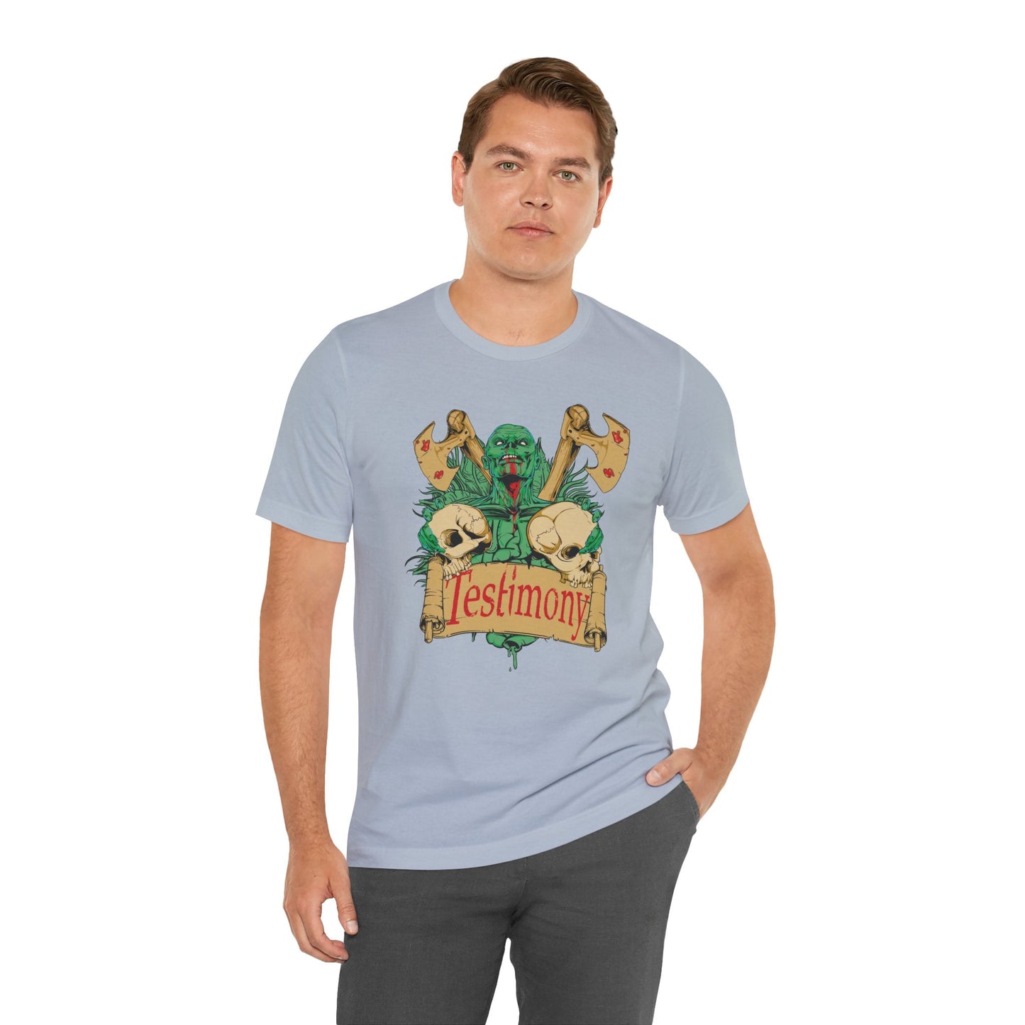 Cthulhu Skull Axes Testimony Tee Lovecraft Horror Mythos Shirt Art-42