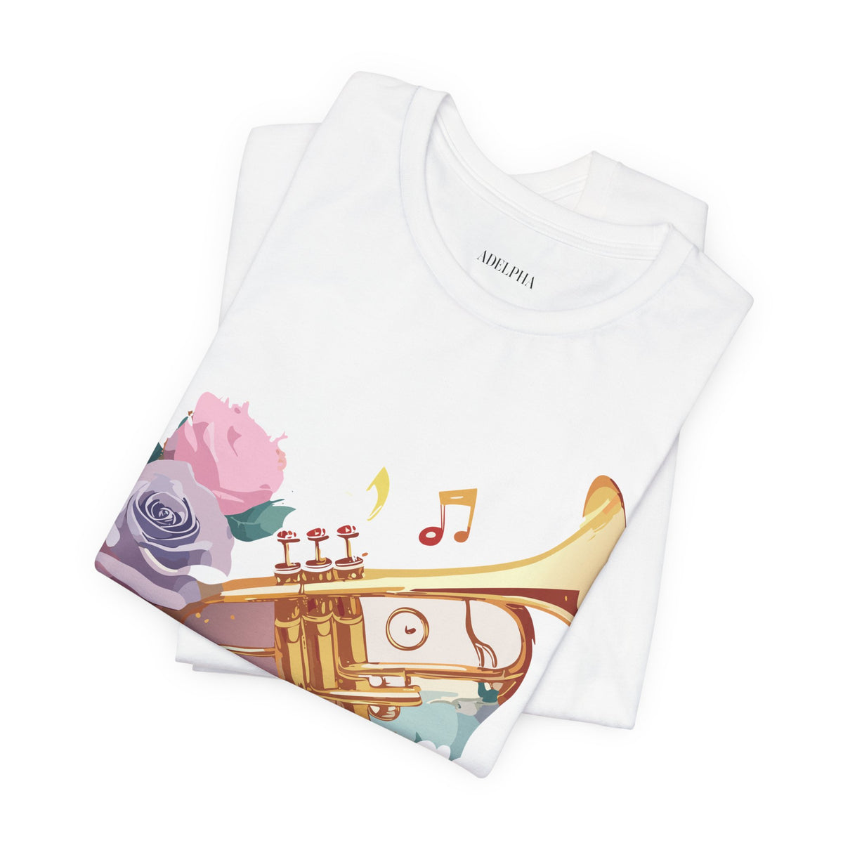 Music Graphic Unisex Cotton Bella+Canvas Tee with Art Design m164