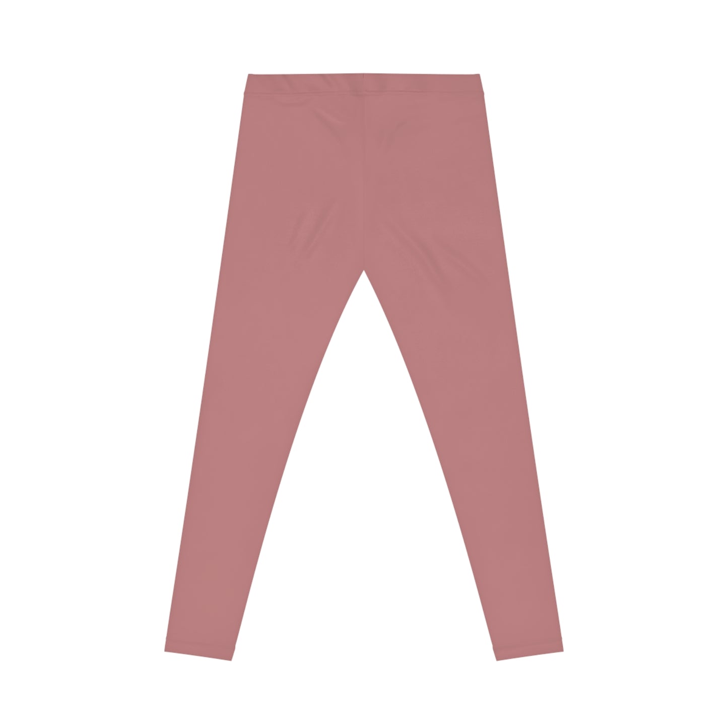 Dusty Rose Coral Color Women's Poly-Span Casual Leggings XS-2XL