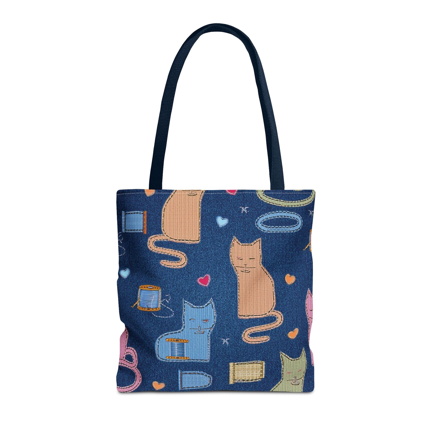Love Day Graphic Design Denim Fabric Imitation Print Unisex Canvas Bag POLY 3 Sizes Tote Bag 201-19