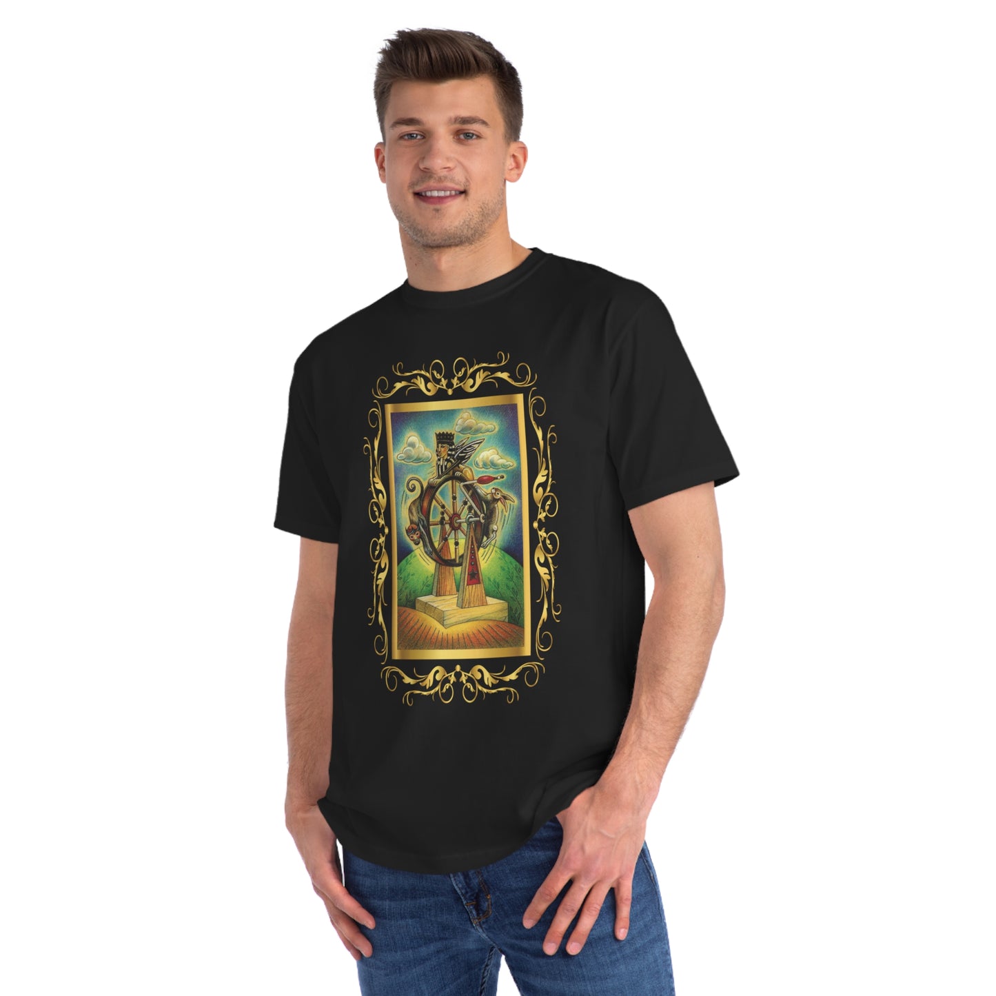 Organic Unisex Cotton T-Shirt with Tarot Cards