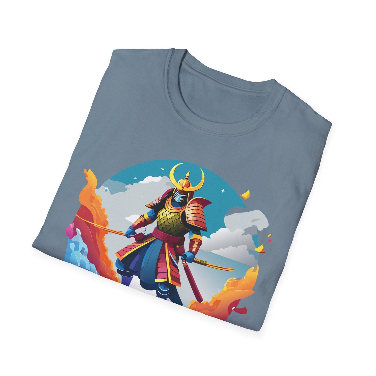 Samurai Shirt Unisex Gildan Softstyle 64000 Tee 100 Percent Ring Spun Cotton Lightweight