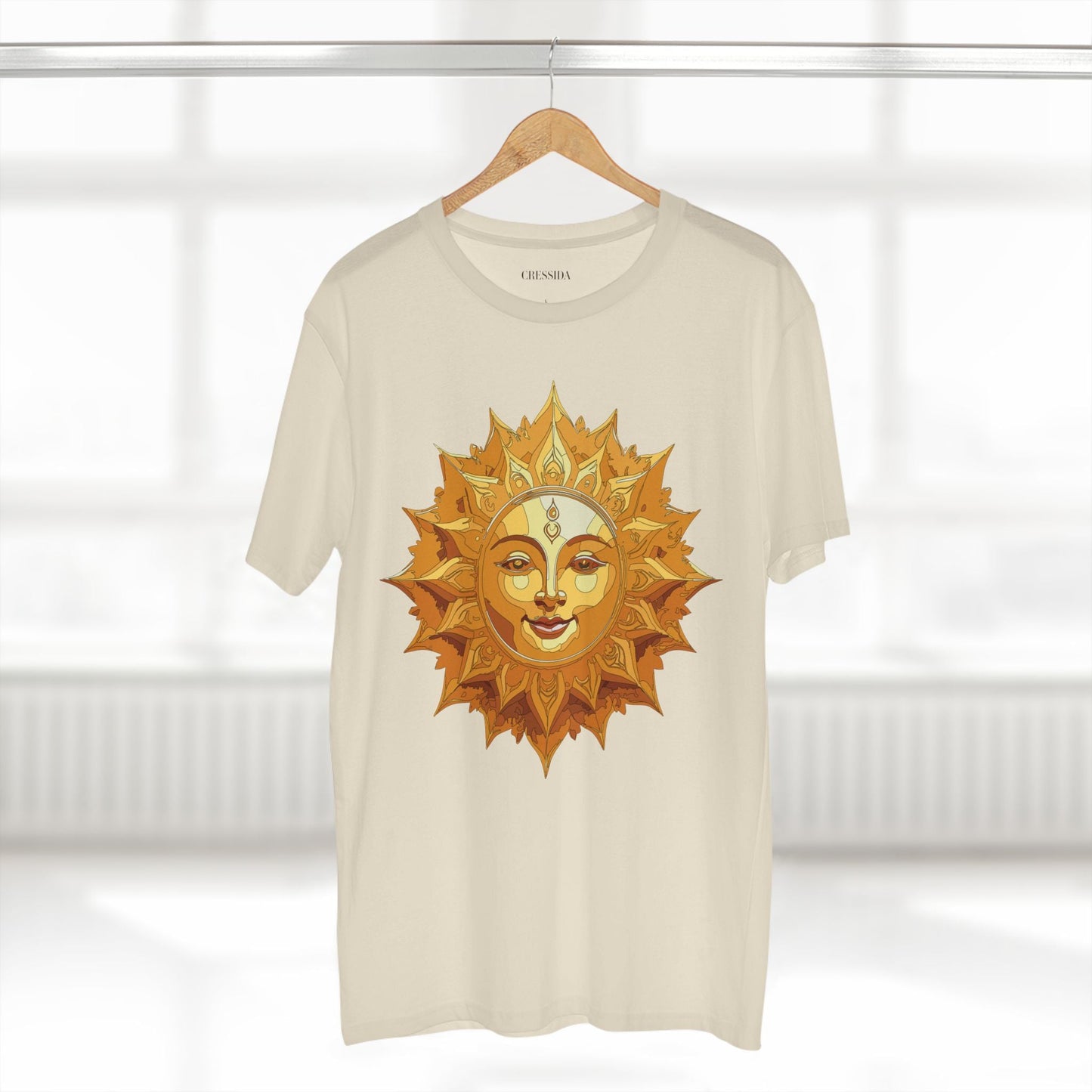 Gold Sun Graphic Unisex 100 Cotton T-Shirt with Golden Art Design 21