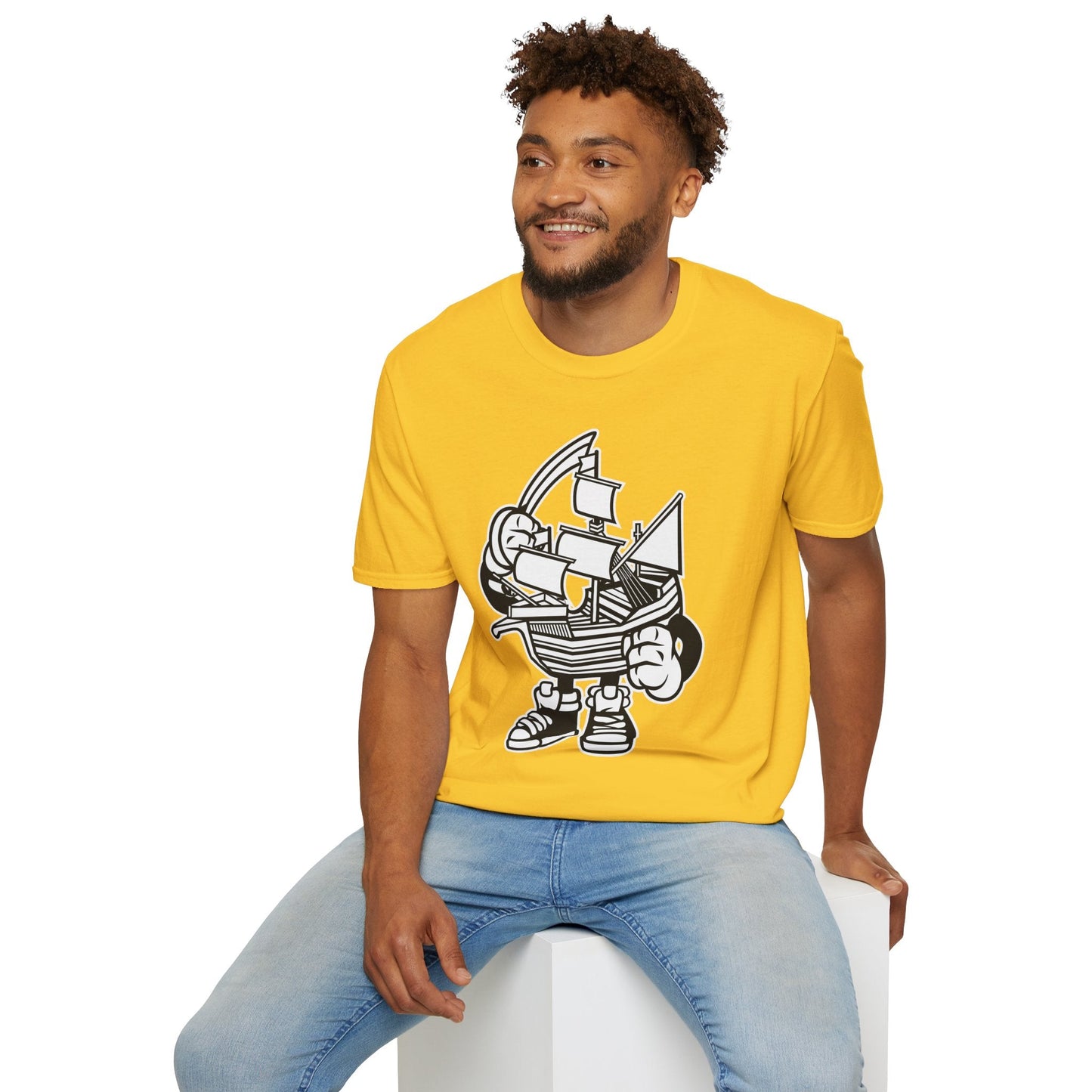 Cartoon T Shirt Animation Tee Funny Unisex Gildan Softstyle 64000 Cotton Art Design