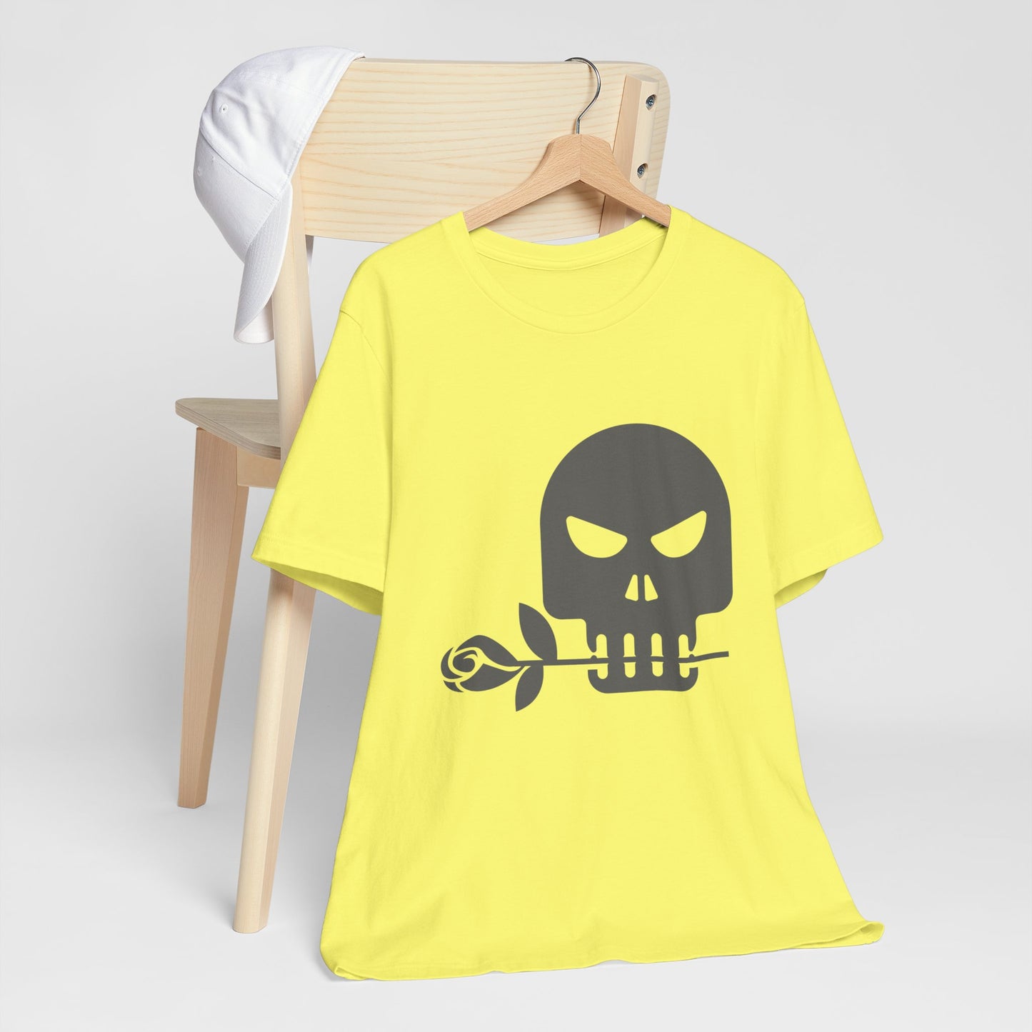 Unisex Cotton Tee Shirt with Skull