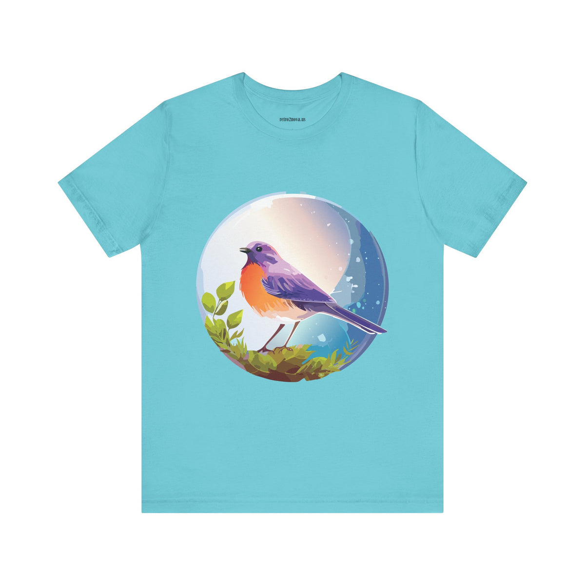 Bird Graphic Unisex Cotton Bella+Canvas Tee with Animal Design ab3