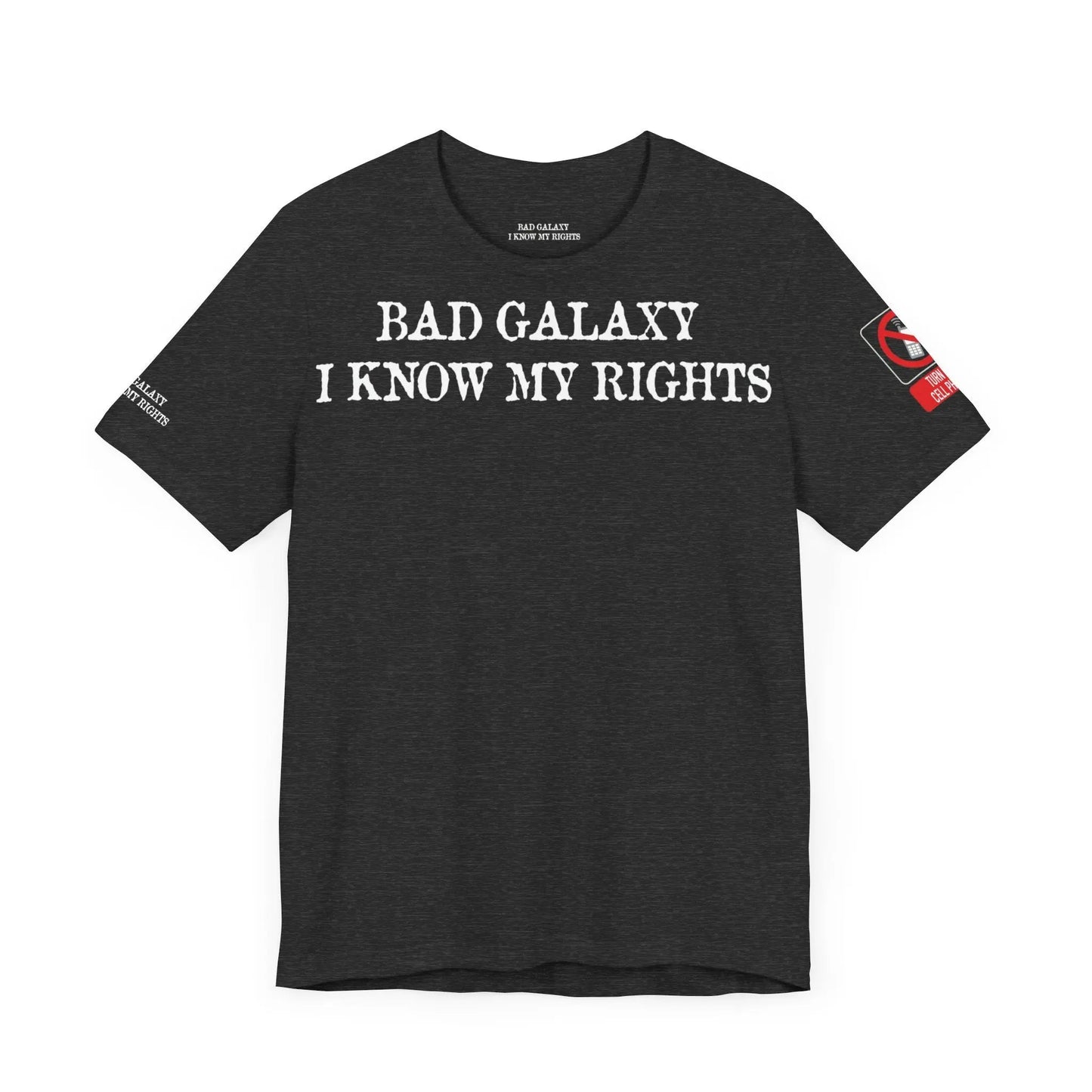Red Stamp Tee Shirt 100 Percent Cotton From Bad Galaxy Eco Friendly Inks Made To Order In USA