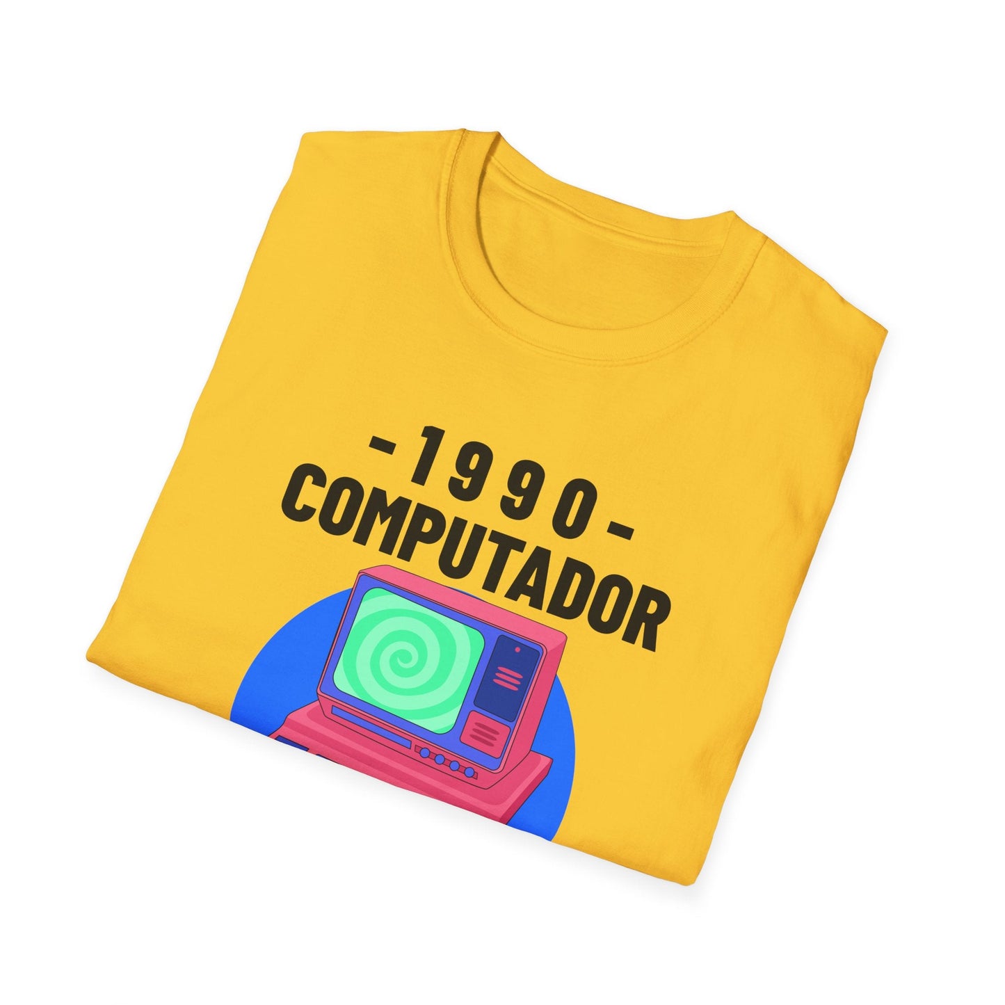 1990 Computador Retro T-Shirt Unisex Cotton Vintage Computer Graphic Tee