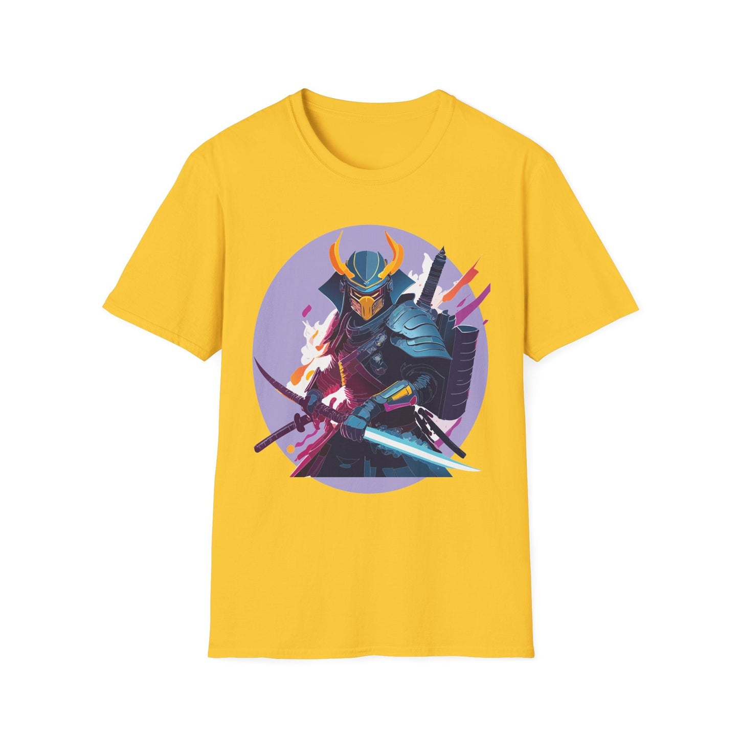 Samurai Shirt Unisex Softstyle Tee 100 Percent Ring Spun Cotton Comfortable Everyday Wear