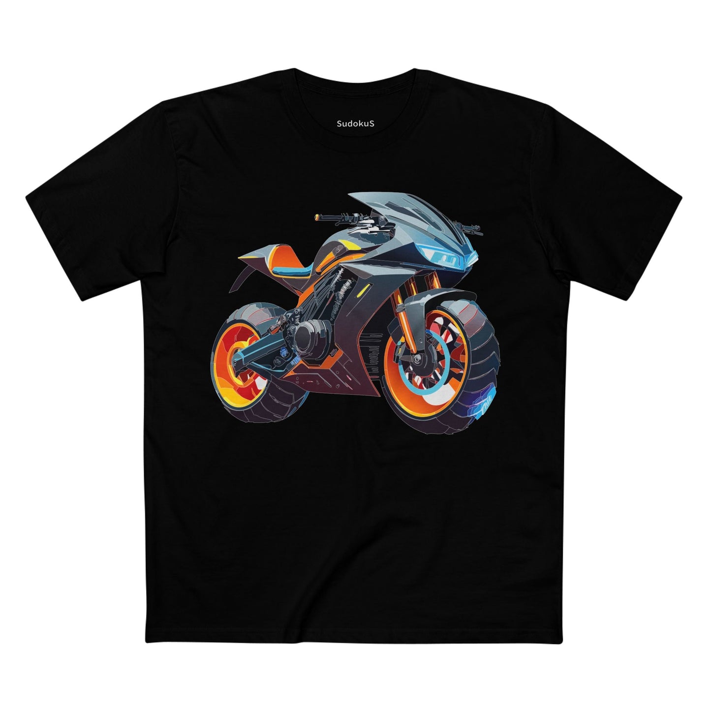Moto Bike Graphic Unisex 100 Cotton Staple Tee 31