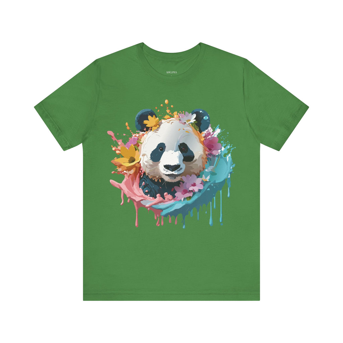 Panda Graphic Unisex Cotton Bella+Canvas Tee with Art Animal Design d88
