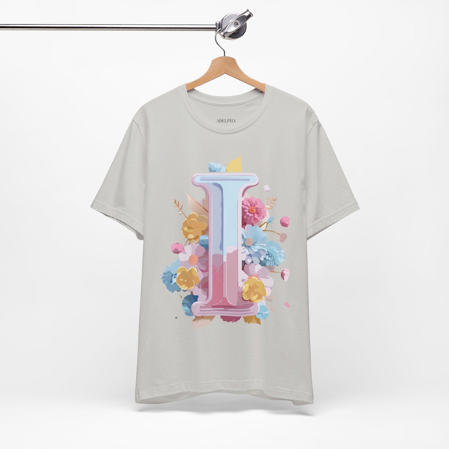 Letter I Shirt Graphic Tee Unisex Vintage Inspired Adelpha Artwork Premium Short Sleeve Tee