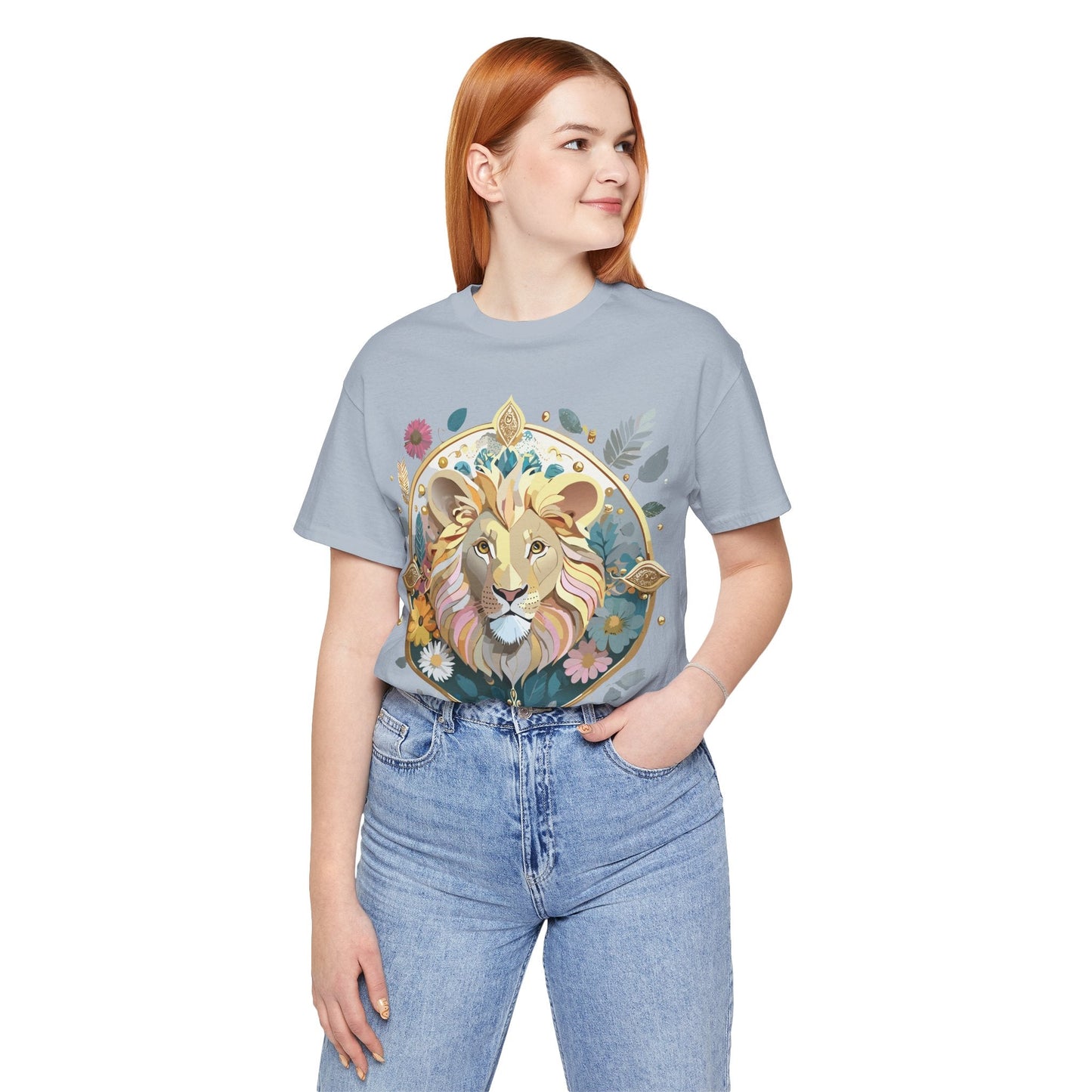 Medallion Graphic Unisex 100 Cotton Vintage Animal Medal Artwork Tee 64