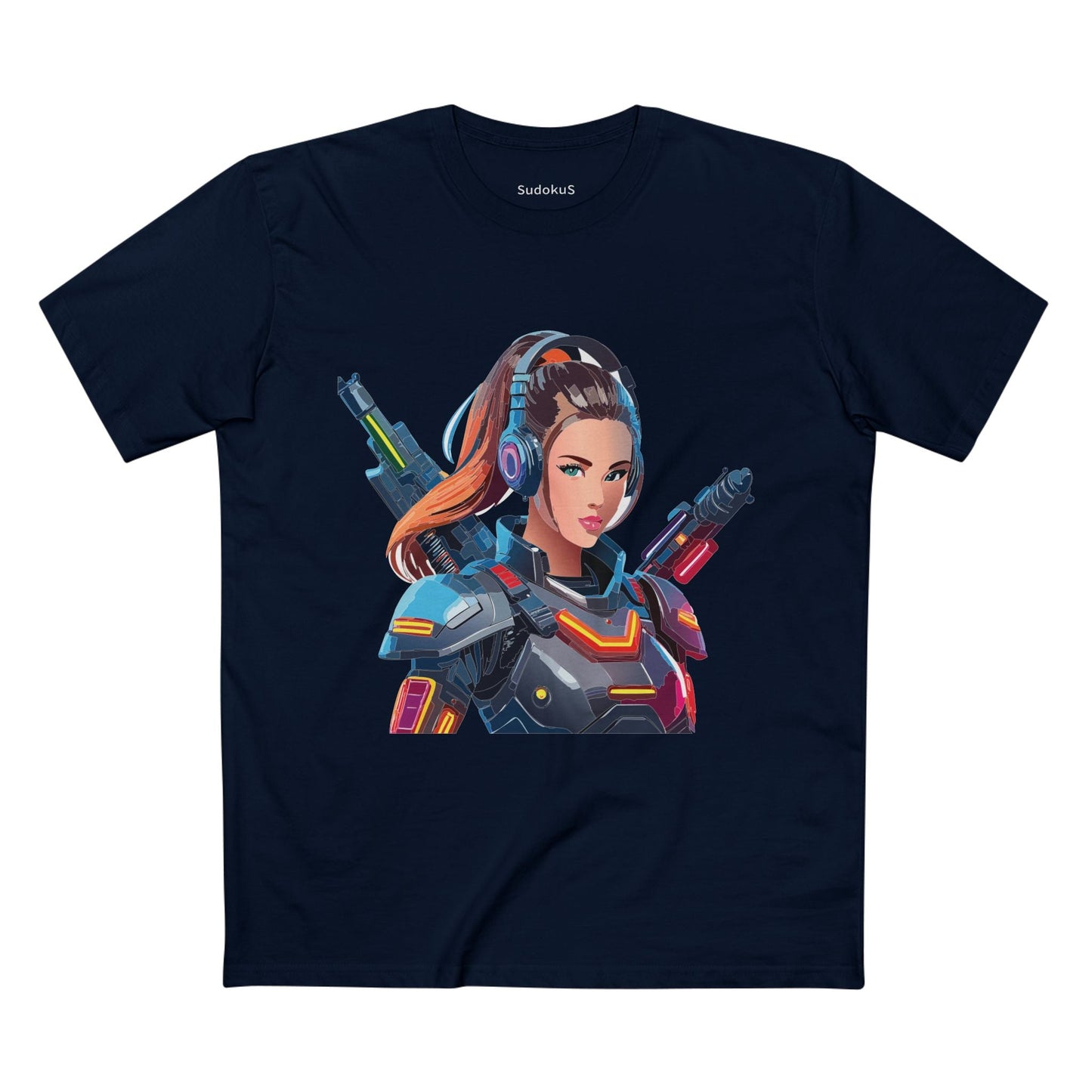 Army-woman Graphic Unisex 100 Cotton Staple Tee 13