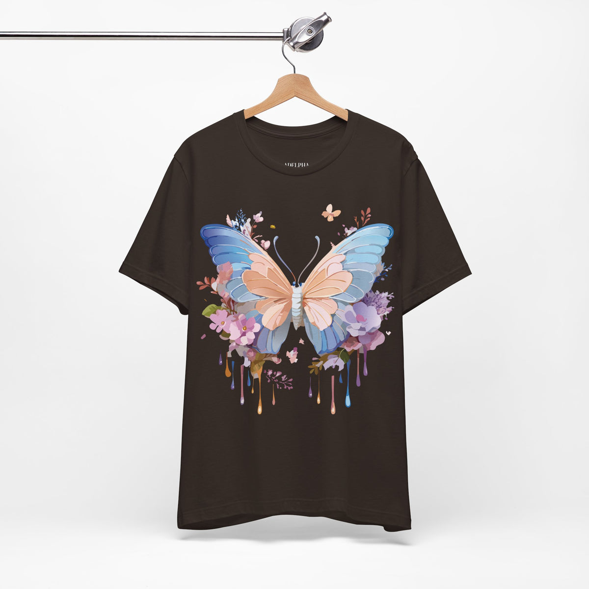 Butterfly Graphic Unisex Cotton Bella+Canvas Tee with Art Design n65