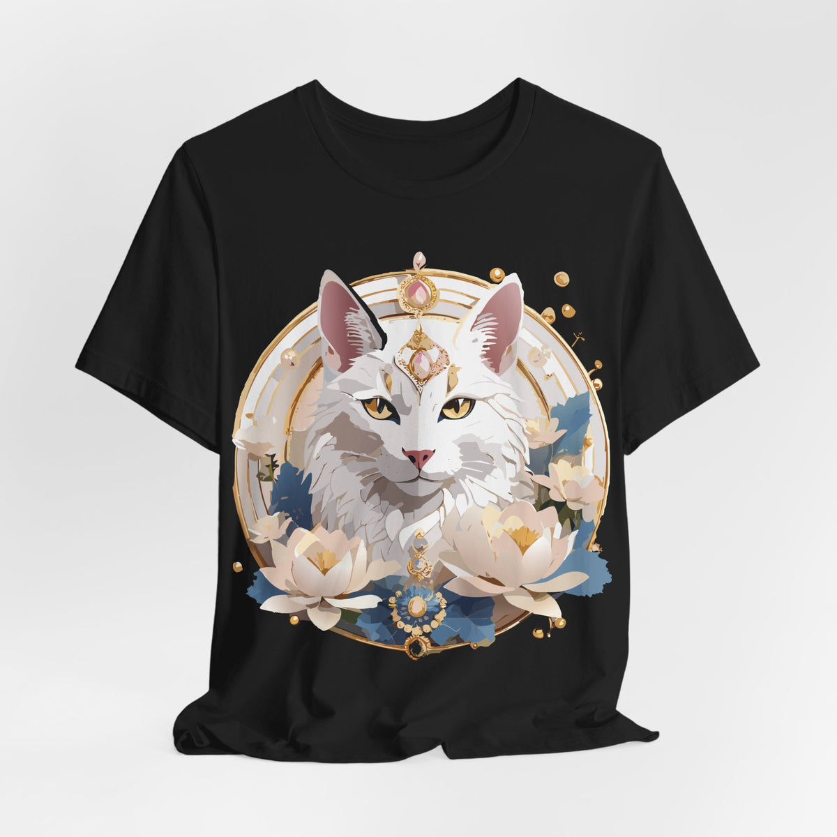 Medallion Graphic Unisex Cotton Bella+Canvas Tee with Art Design d75