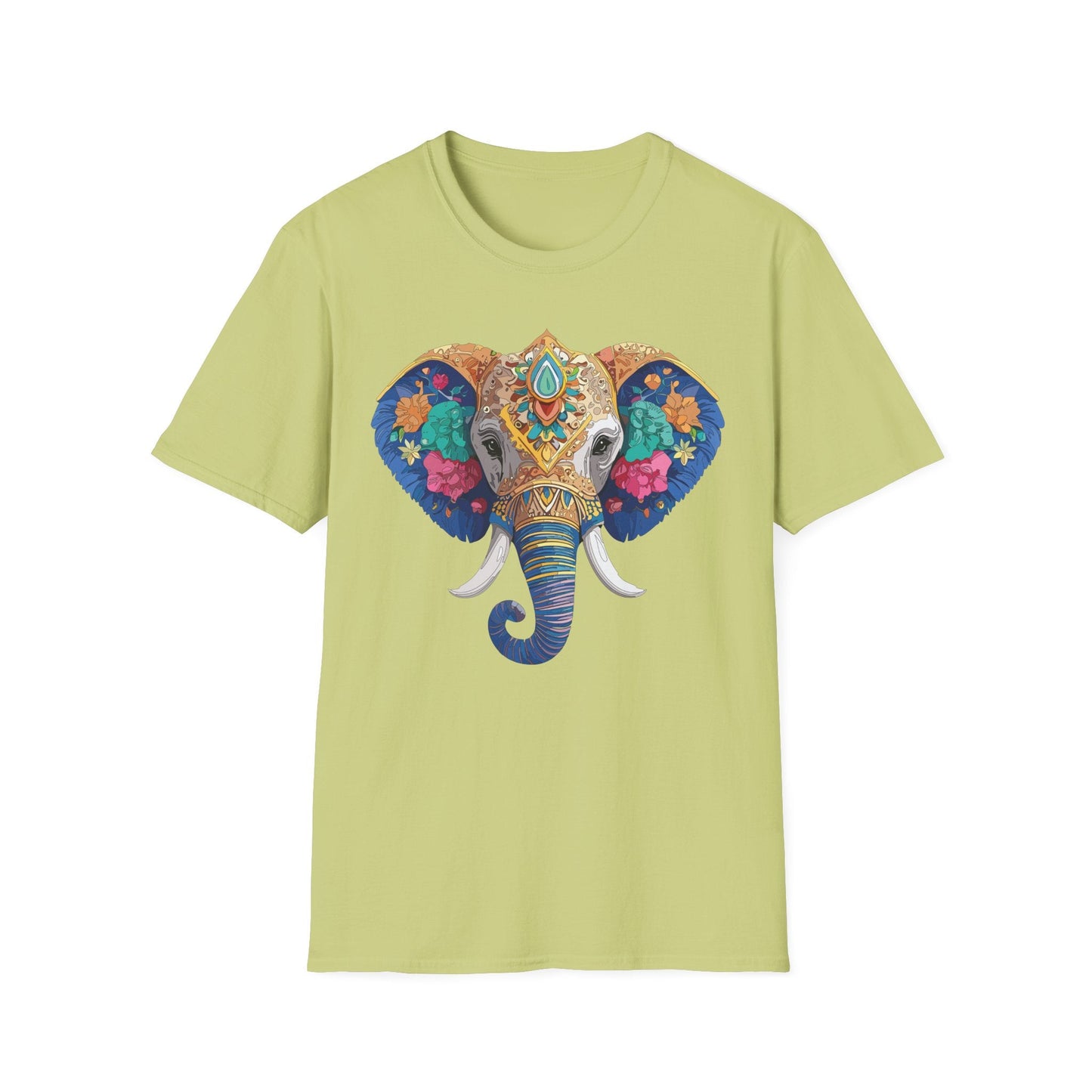 Elephant T Shirt Unisex Gildan Softstyle 64000 100 Percent Cotton Graphic Animal Tee