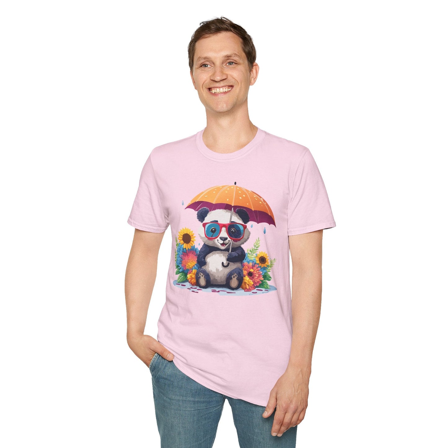 Panda Shirt Unisex Panda Tee Animal Graphic T Shirt Softstyle 64000 Cotton Breathable Everyday