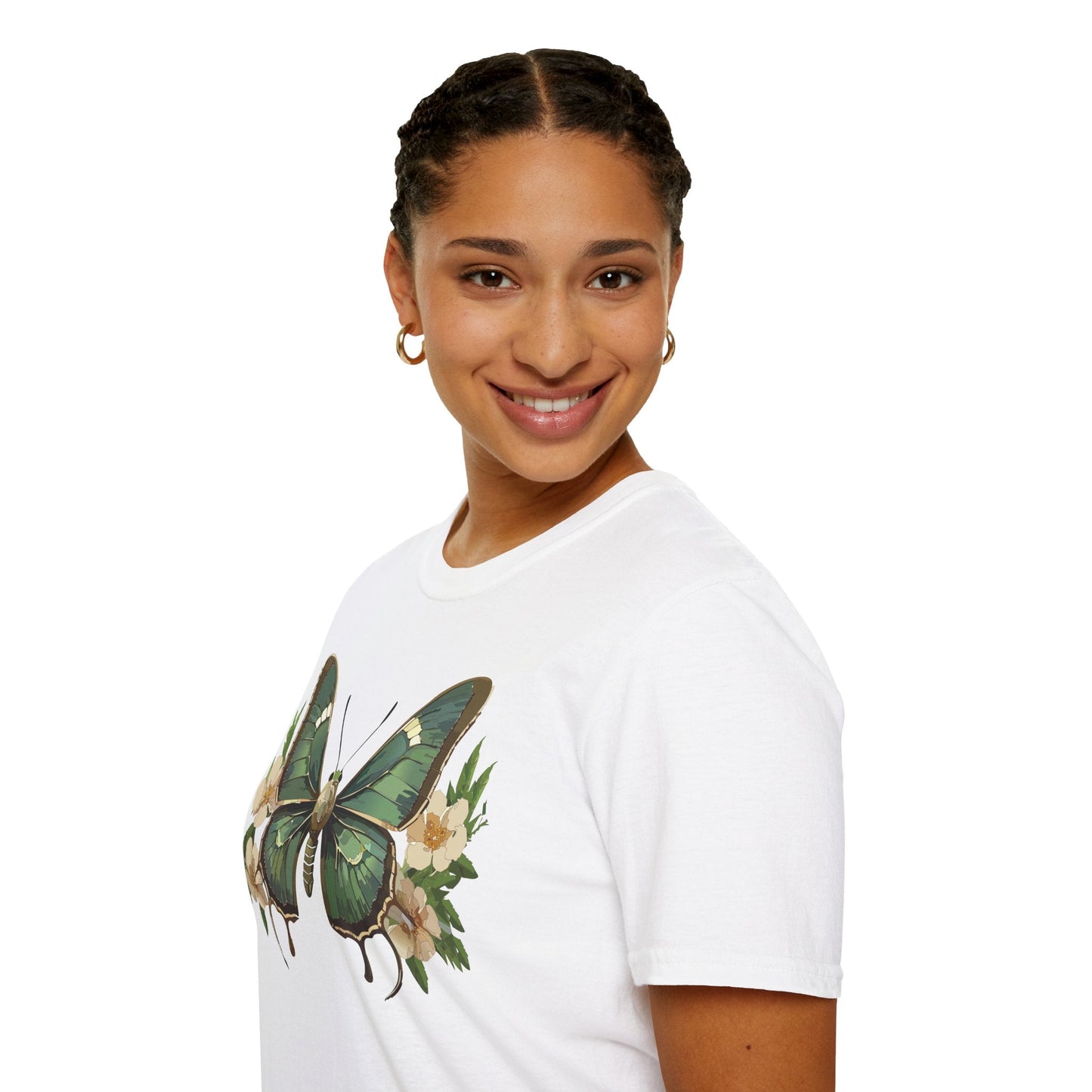 Butterfly Shirt Monarch Style Unisex T Shirt Gildan Softstyle 64000 100 Percent Ring Spun Cotton