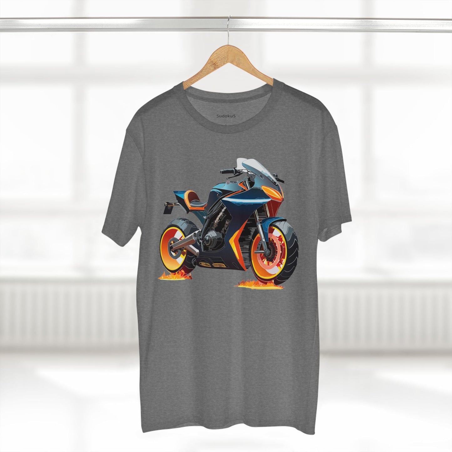 Moto Bike Graphic Unisex 100 Cotton Staple Tee 25