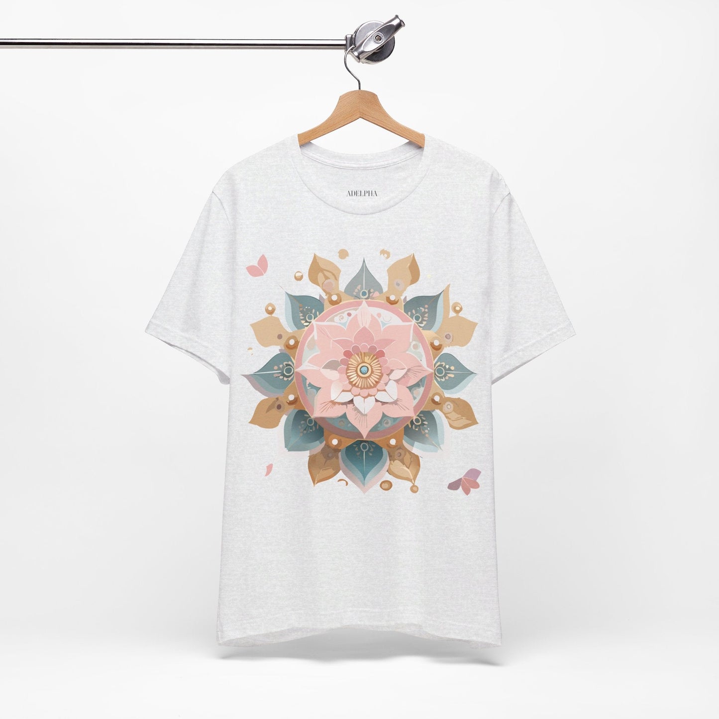 Mandala Shirt Unisex Graphic Tee By Adelpha With Vintage Inspired Artwork Short Sleeve Jersey