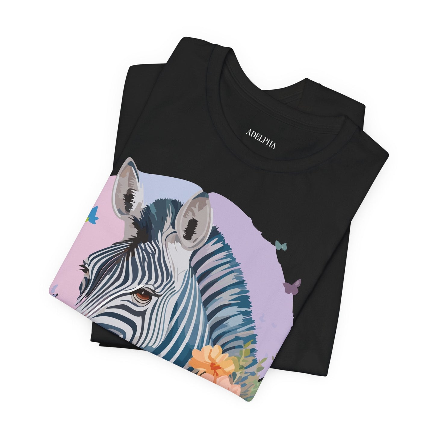 Zebra Graphic Unisex 100 Cotton Vintage Animal Art T-Shirt 3