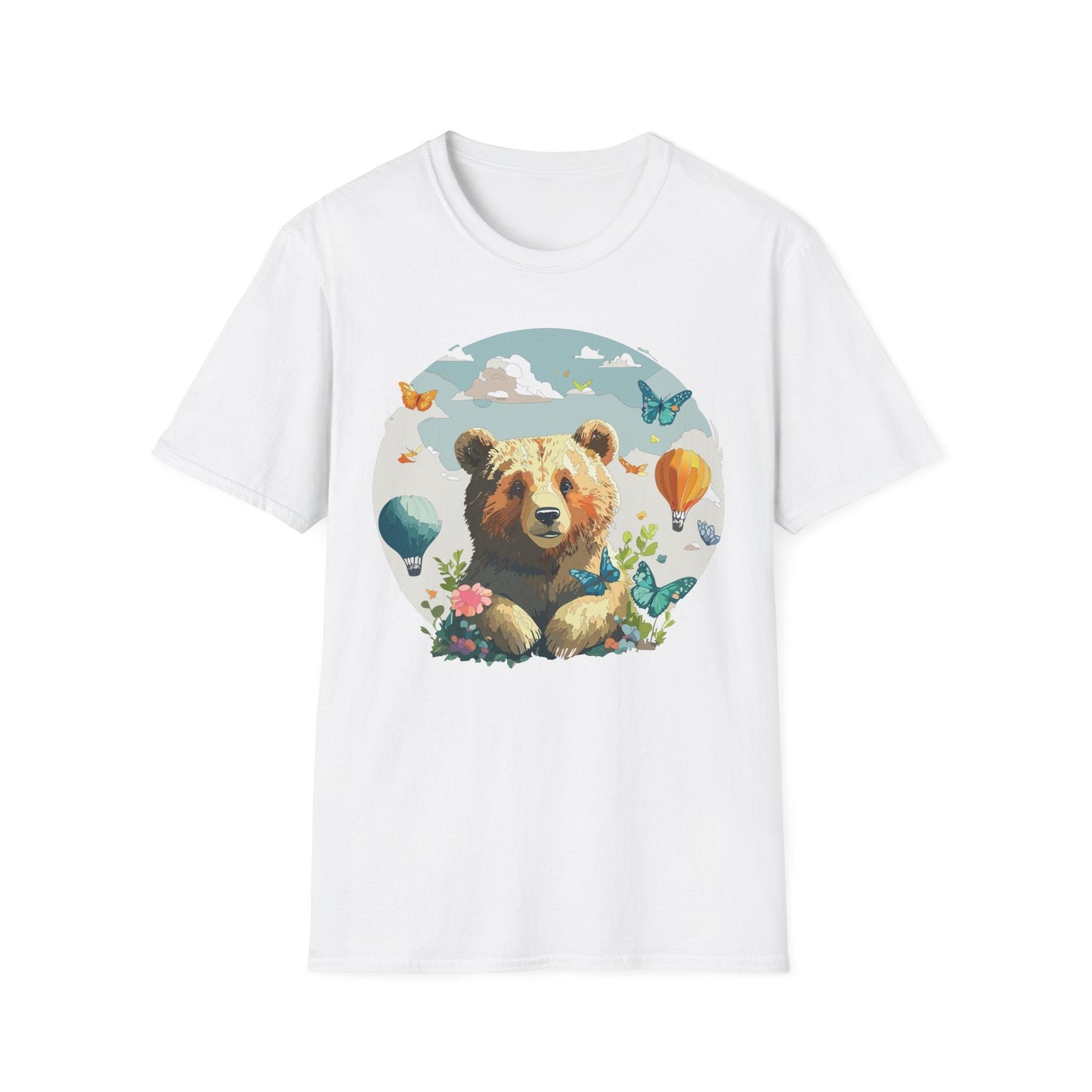 Bear T Shirt Unisex Teddy Bear Tee Softstyle 64000 Breathable Everyday Wear For All Ages