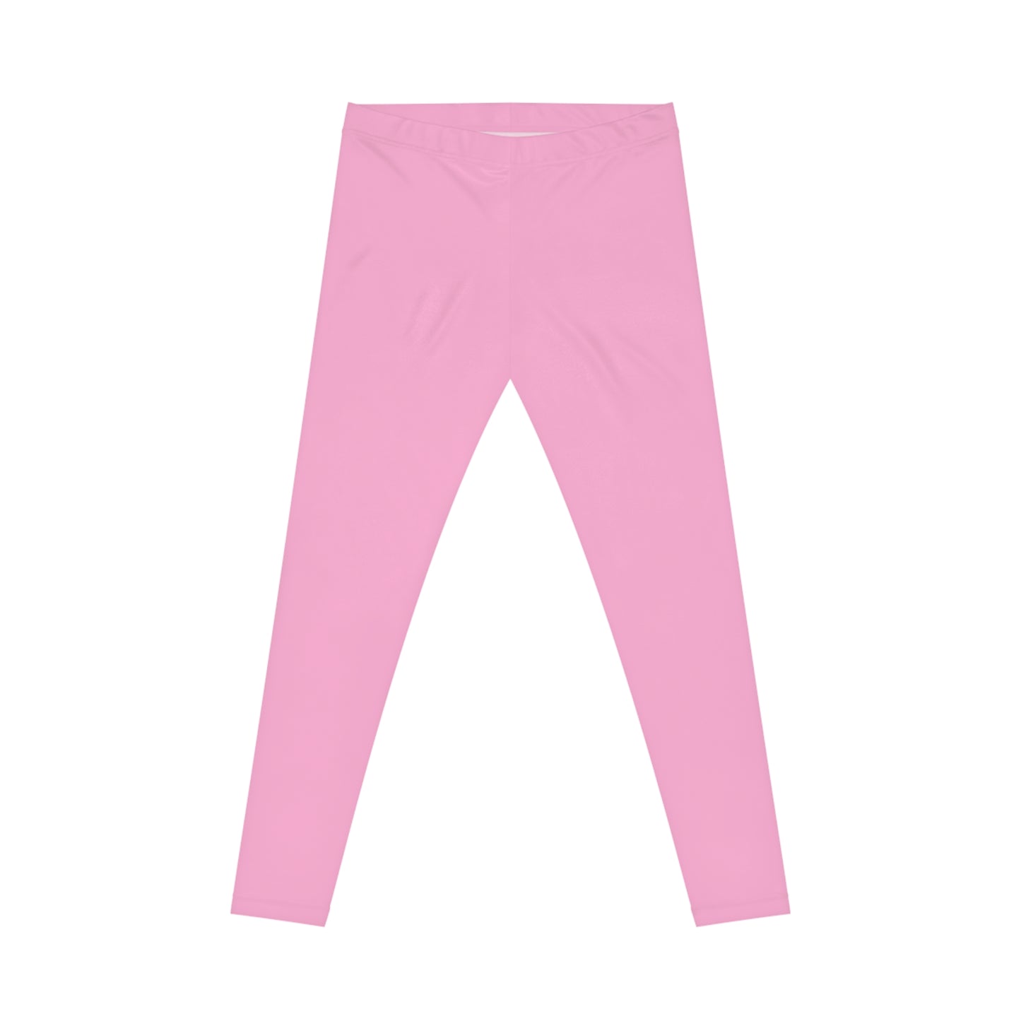 Blush Pop Pink Color Women's Poly-Span Casual Leggings XS-2XL