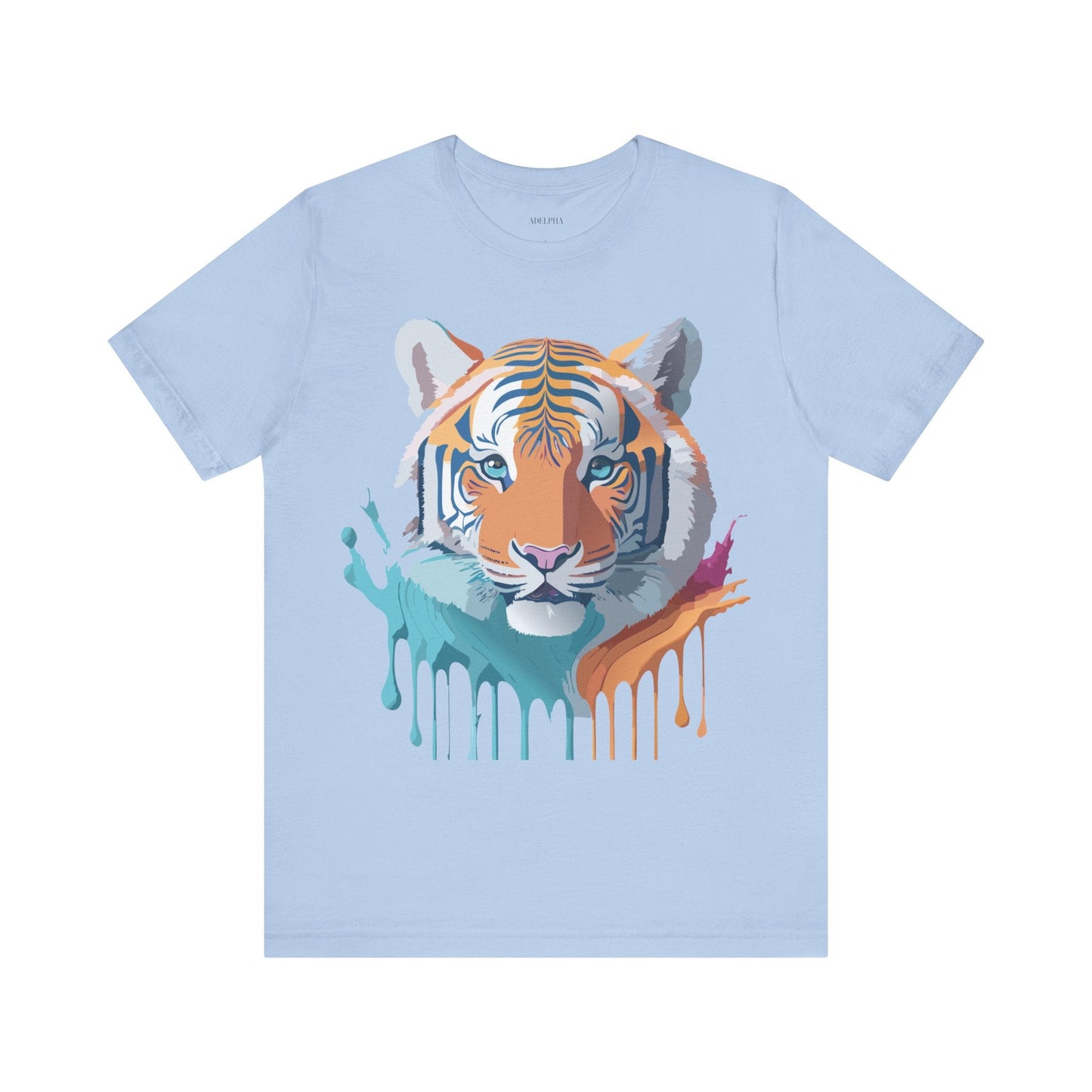 Tiger Graphic Unisex 100 Cotton Vintage Art with Animal Tee 16