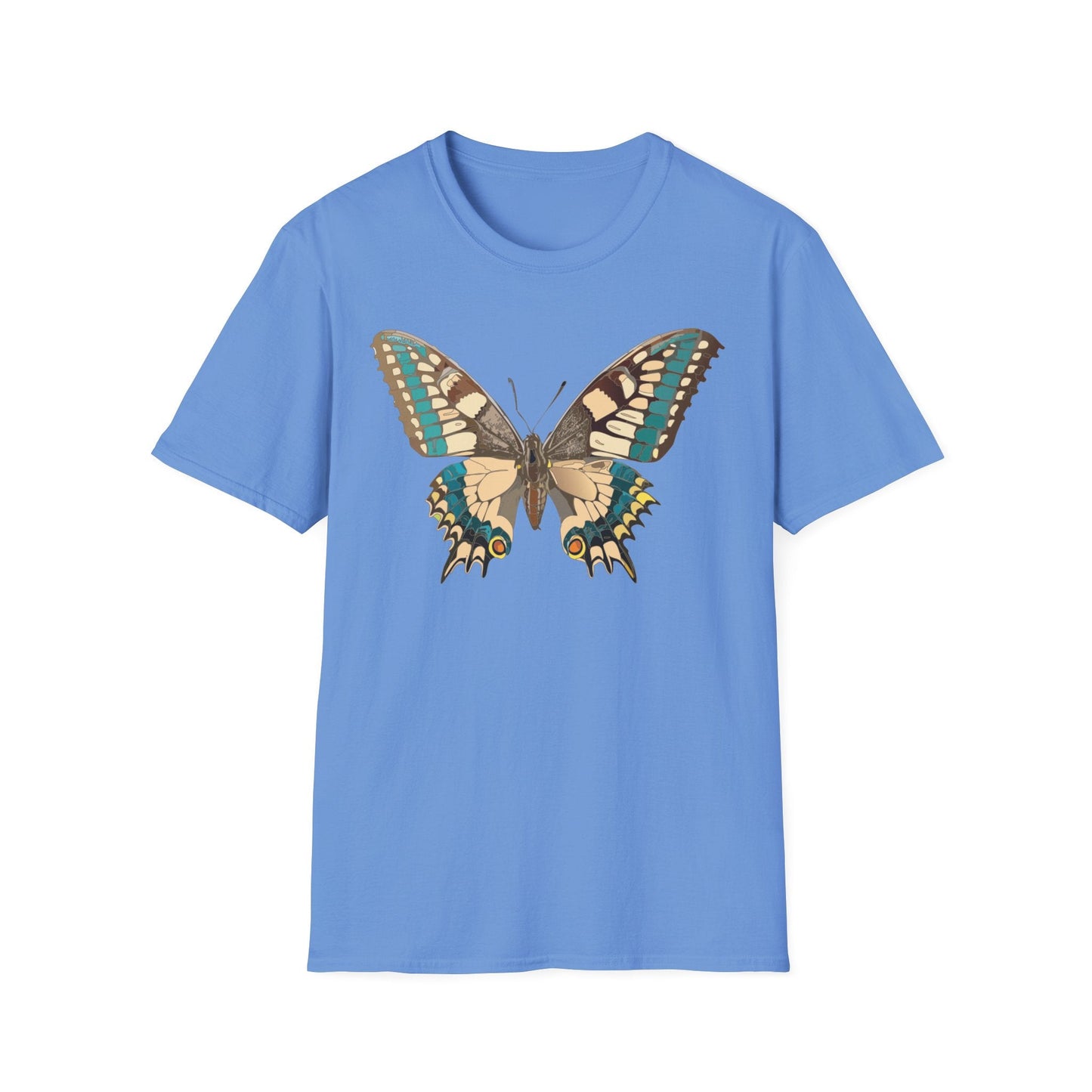 Unisex Butterfly T Shirt Softstyle 64000 Ring Spun Cotton Lightweight Tee Breathable Everyday Comfort