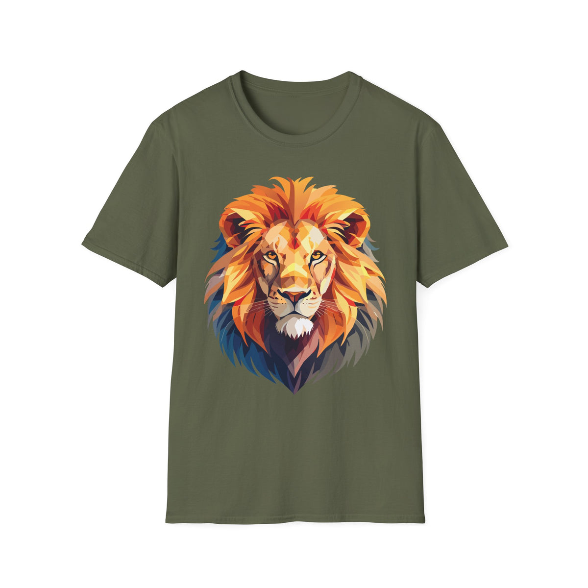Colorful Geometric Lion T-Shirt | Lion Head Tee
