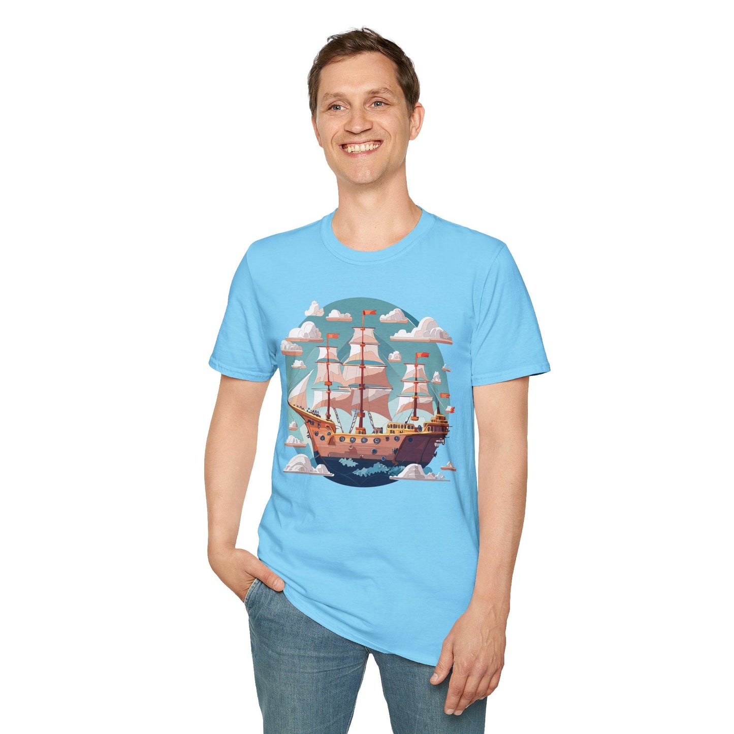 Unisex Ship Frigate Vessel T Shirt Softstyle 64000 Cotton Tee Ultimate Everyday Comfort