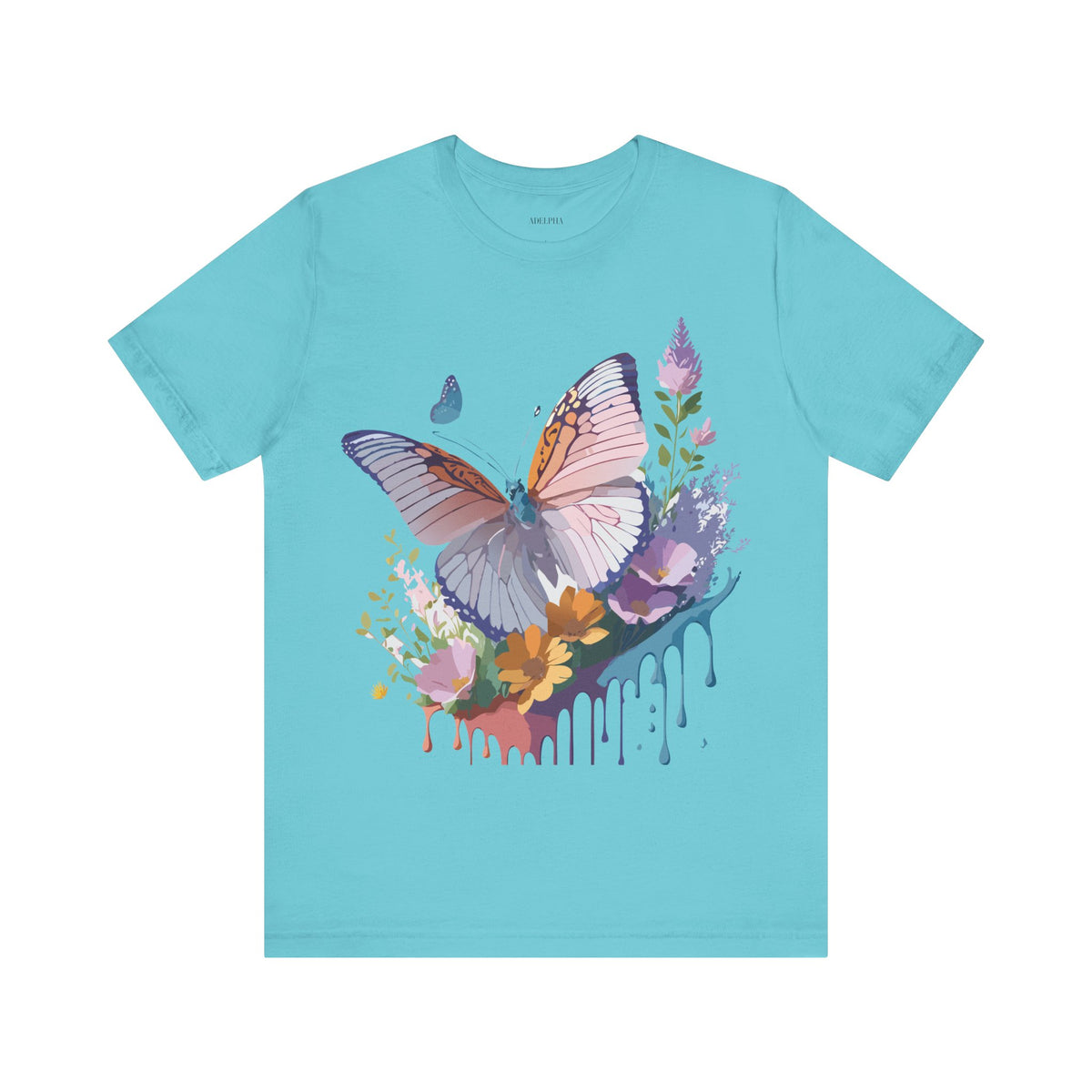 Butterfly Graphic Unisex Cotton Bella+Canvas Tee with Art Design n08